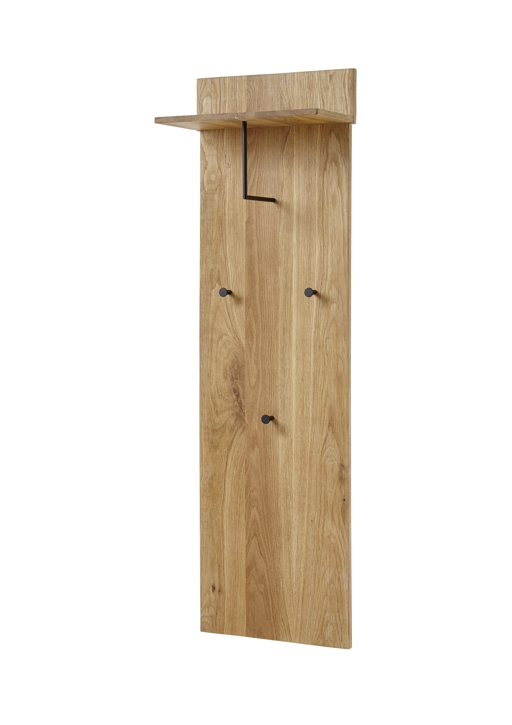 möbelando Garderoben-Set Anacortes, (2-teilig) Paneel + Kommode, in Eiche - 42x180x35 (BxHxT)