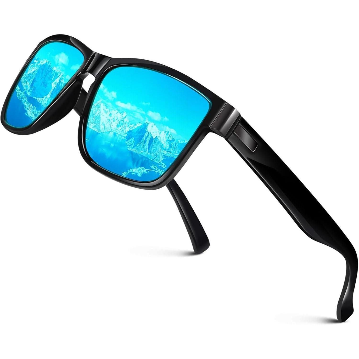 Sonnenbrille Hochwertige Sonnenbrille Damen Herren Blau Verspiegelt