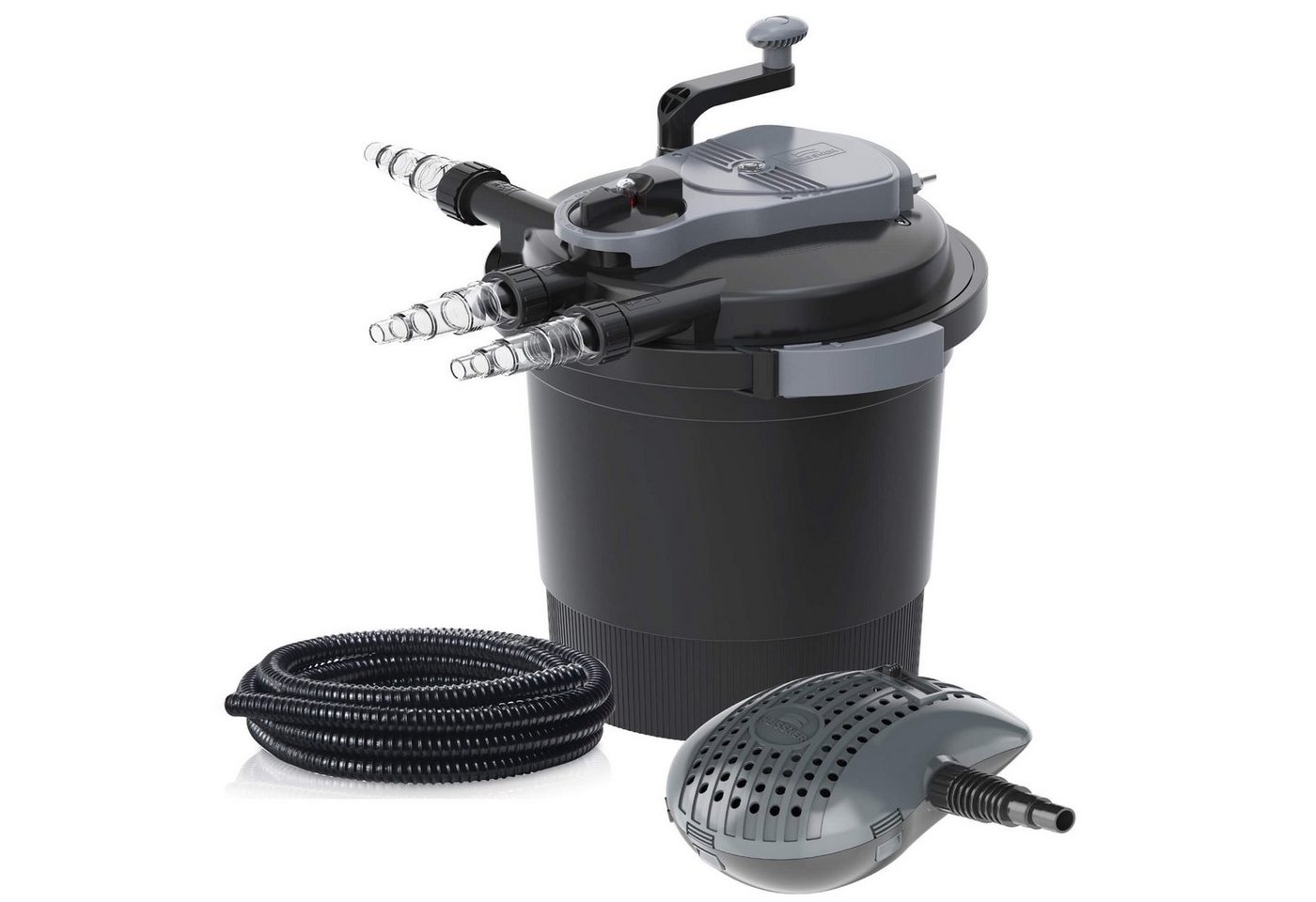 Heissner Teichfilter Heissner Druckfilter Set FPU10000-00 inkl. 11 Watt (Komplett-Set, 1 St)
