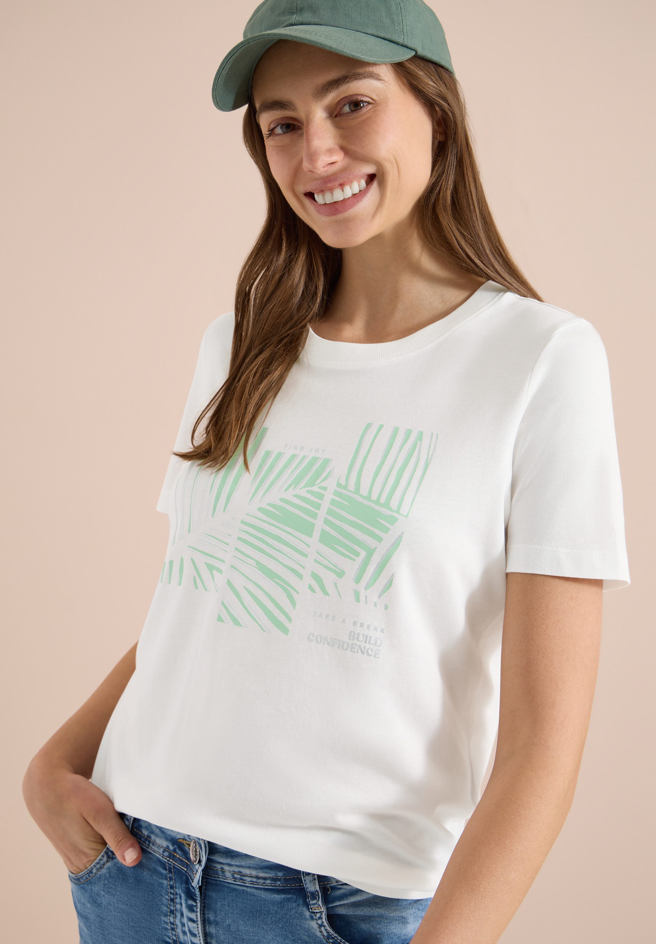 CECIL Rundhalsshirt Rundhalsausschnitt