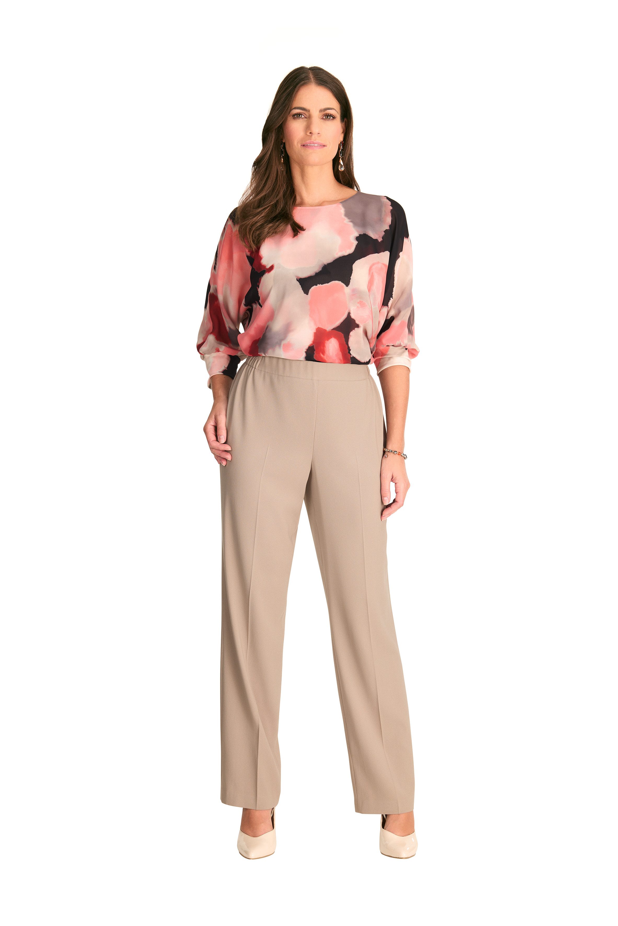 HERMANN LANGE Collection Bundfaltenhose mit elastischem Bund