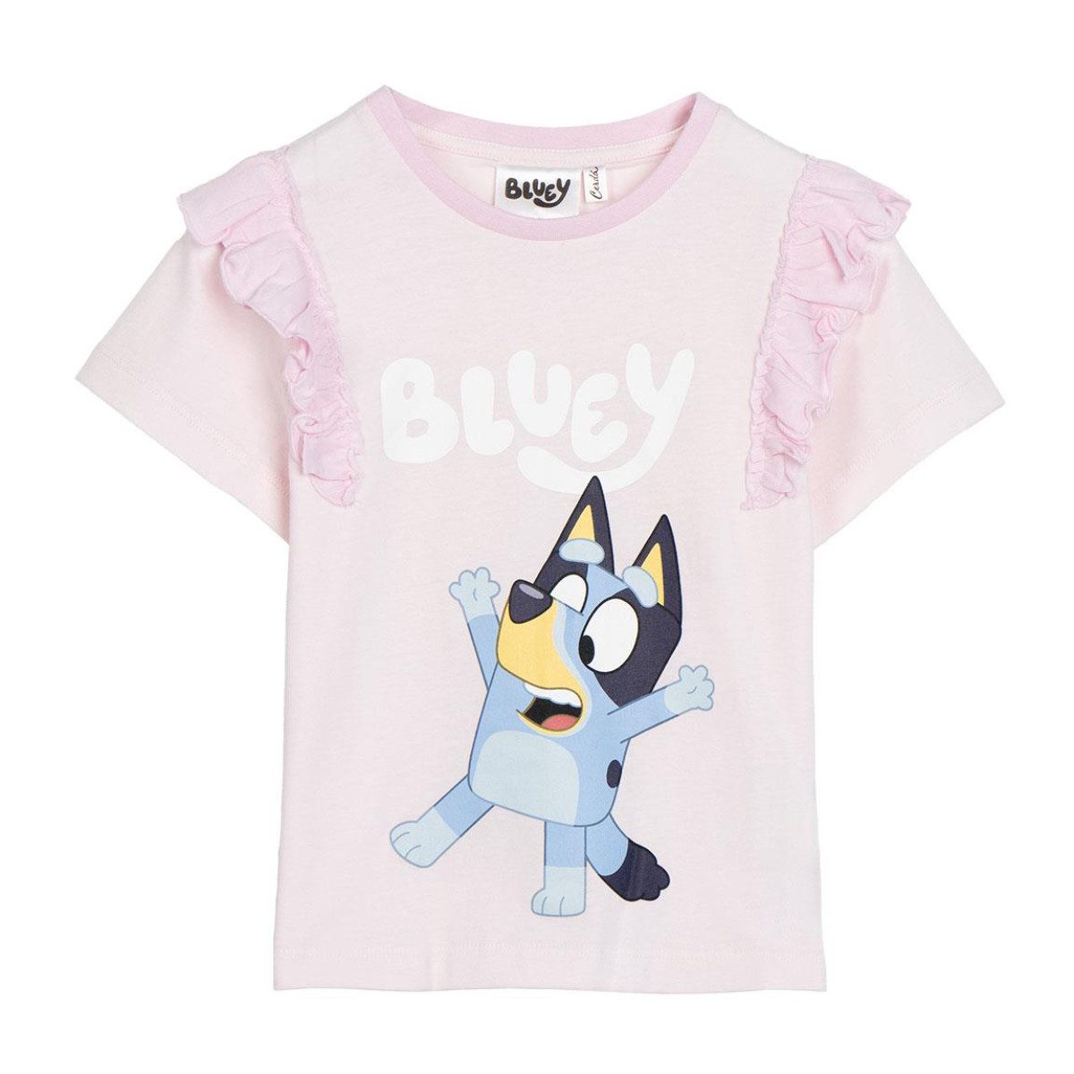 T-Shirt Bluey Kinder T-Shirt kurz 100 % Baumwolle Sommer Shirt Mädchen