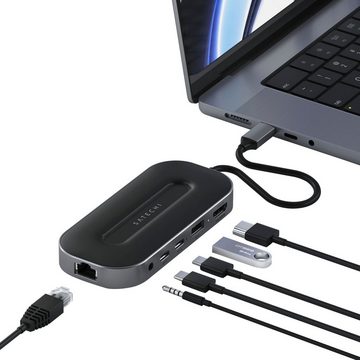 Satechi USB4 Multiport Adapter with 2.5G Ethernet Laptop-Adapter Thunderbolt, USB-C zu 3,5-mm-Klinke, HDMI, RJ-45 (Ethernet), USB Typ A, USB Typ C, 19,5 cm
