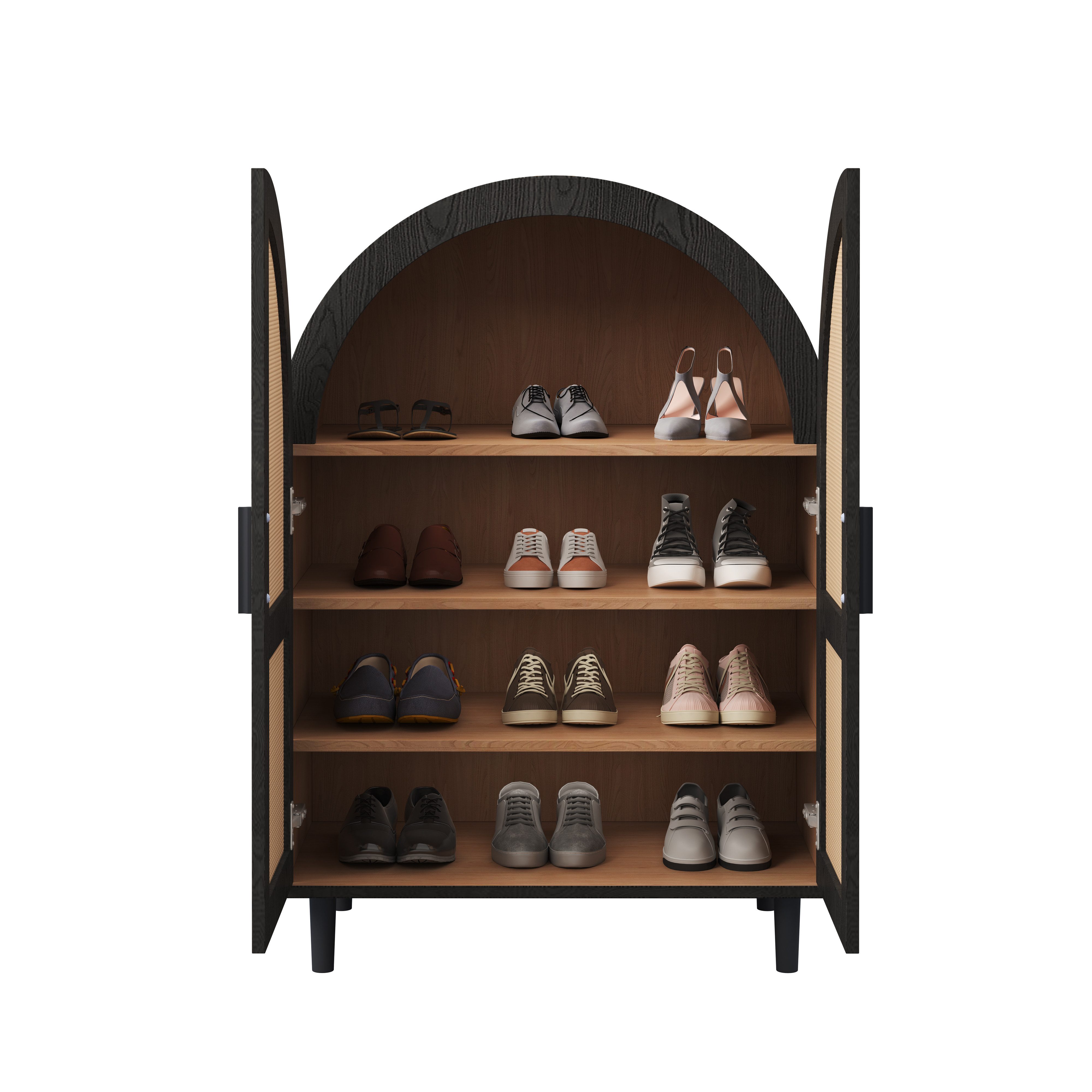 OKWISH Schuhschrank mit abgerundeter Außenseite (Schuhregal, Sideboard, 1-S günstig online kaufen