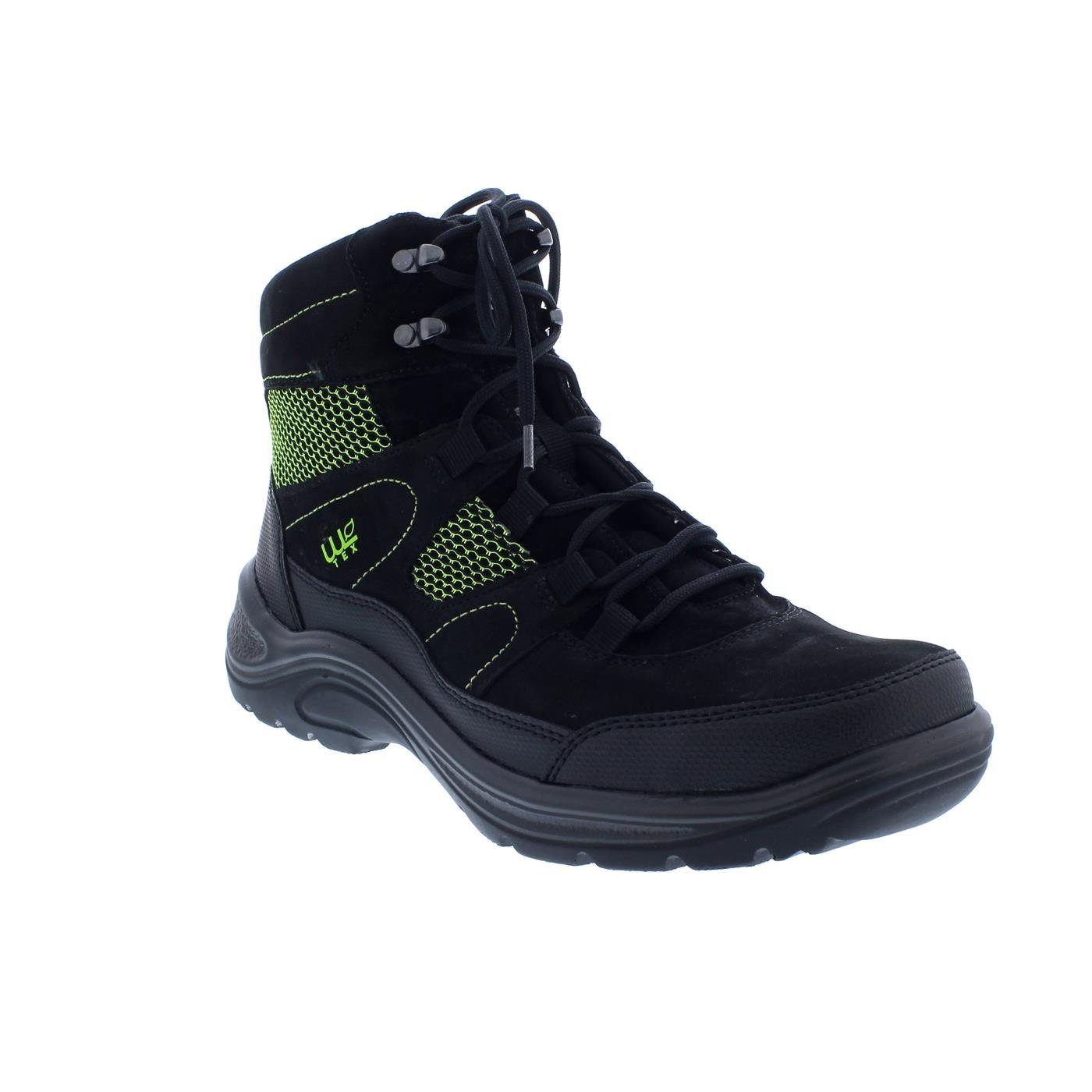 Waldläufer Waldläufer Hayo Bootie, Waldläufer-Tex, Gummi / Nubukleder, schwarz/fi Schnürstiefel