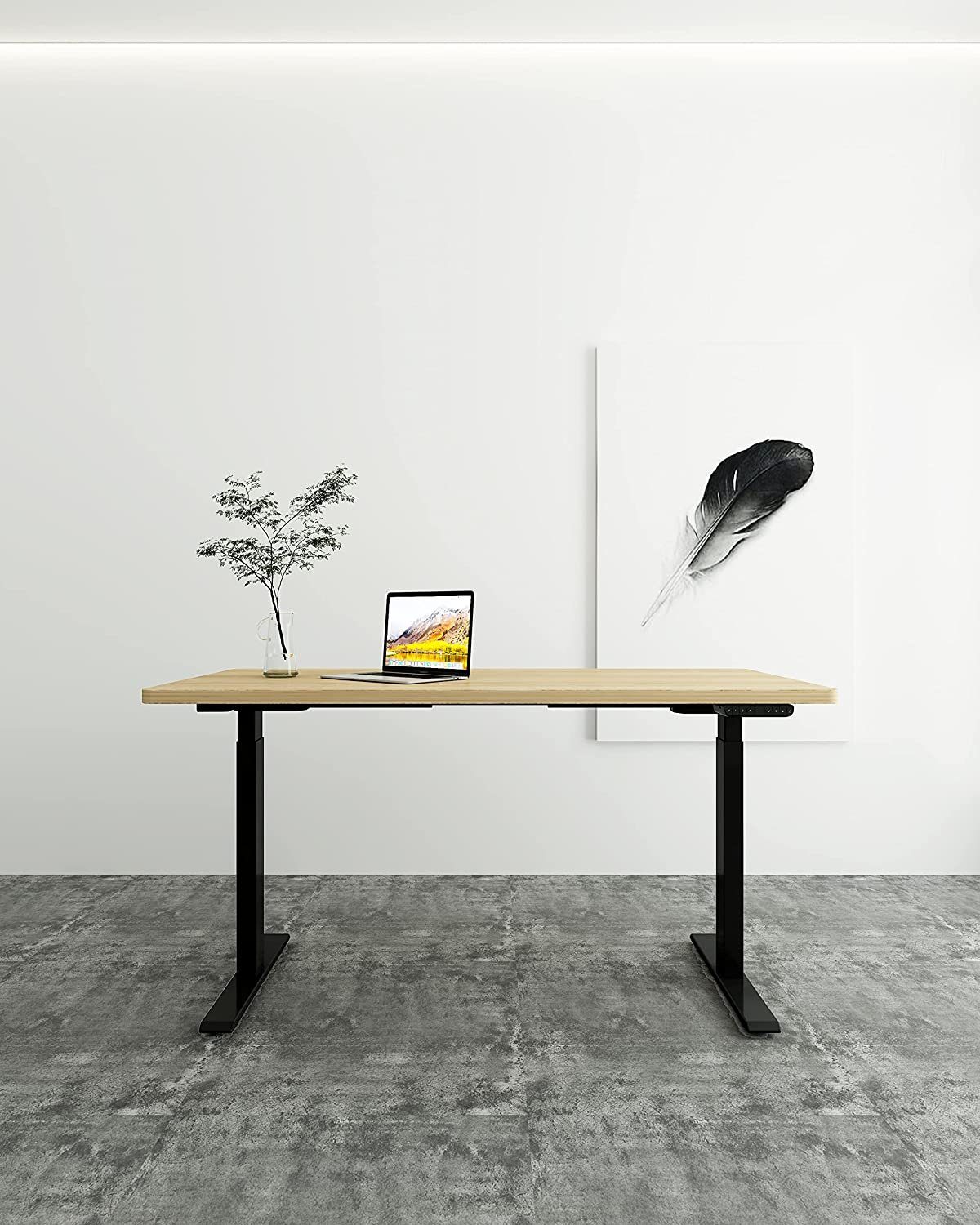 T-förmige Stahlfüßen Schwarze höhenverstellbar Dehong Tischgestell mit (1 elegant, robust bequem langlebig, Gestell), Tischgestell praktisch. und und