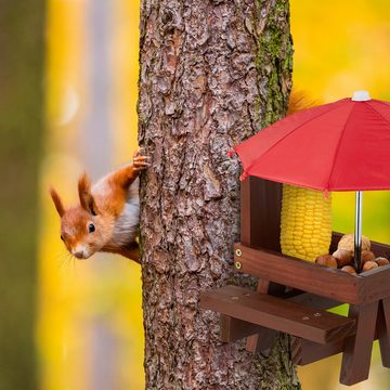 relaxdays Futterspender Eichhörnchen Tisch Bausatz