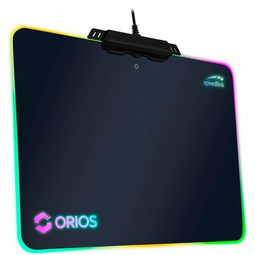 Speedlink Mauspad ORIOS RGB LED Beleuchtung Gaming Maus-Pad PC, Mouse-Pad Gaming Mauspad, Mouse Maus Pad Hart rutschfest, 4mm flach