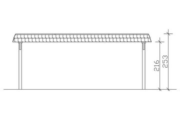 Skanholz Doppelcarport Wendland, BxT: 630x879 cm, 216 cm Einfahrtshöhe