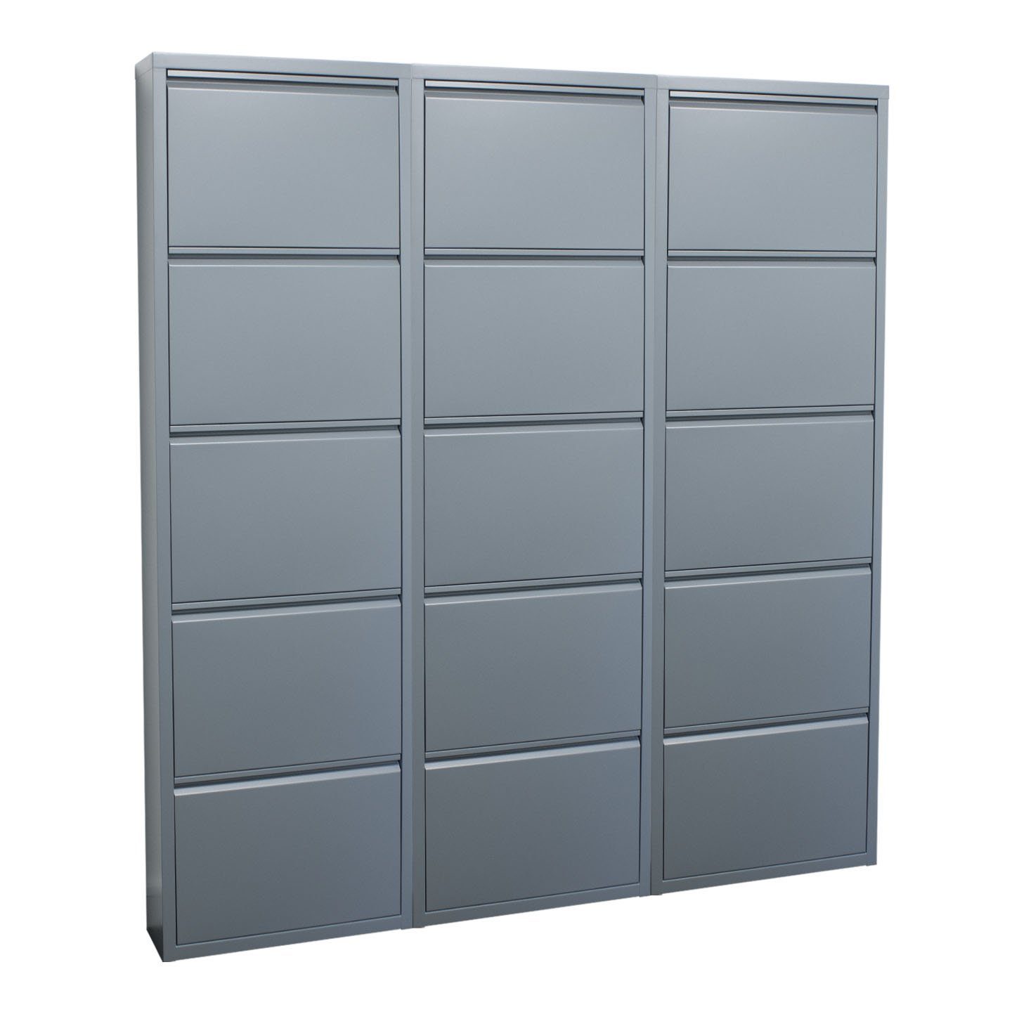 ebuy24 Schuhschrank Pisa Schuhschrank mit 15 Klappen/Türen in Metall g