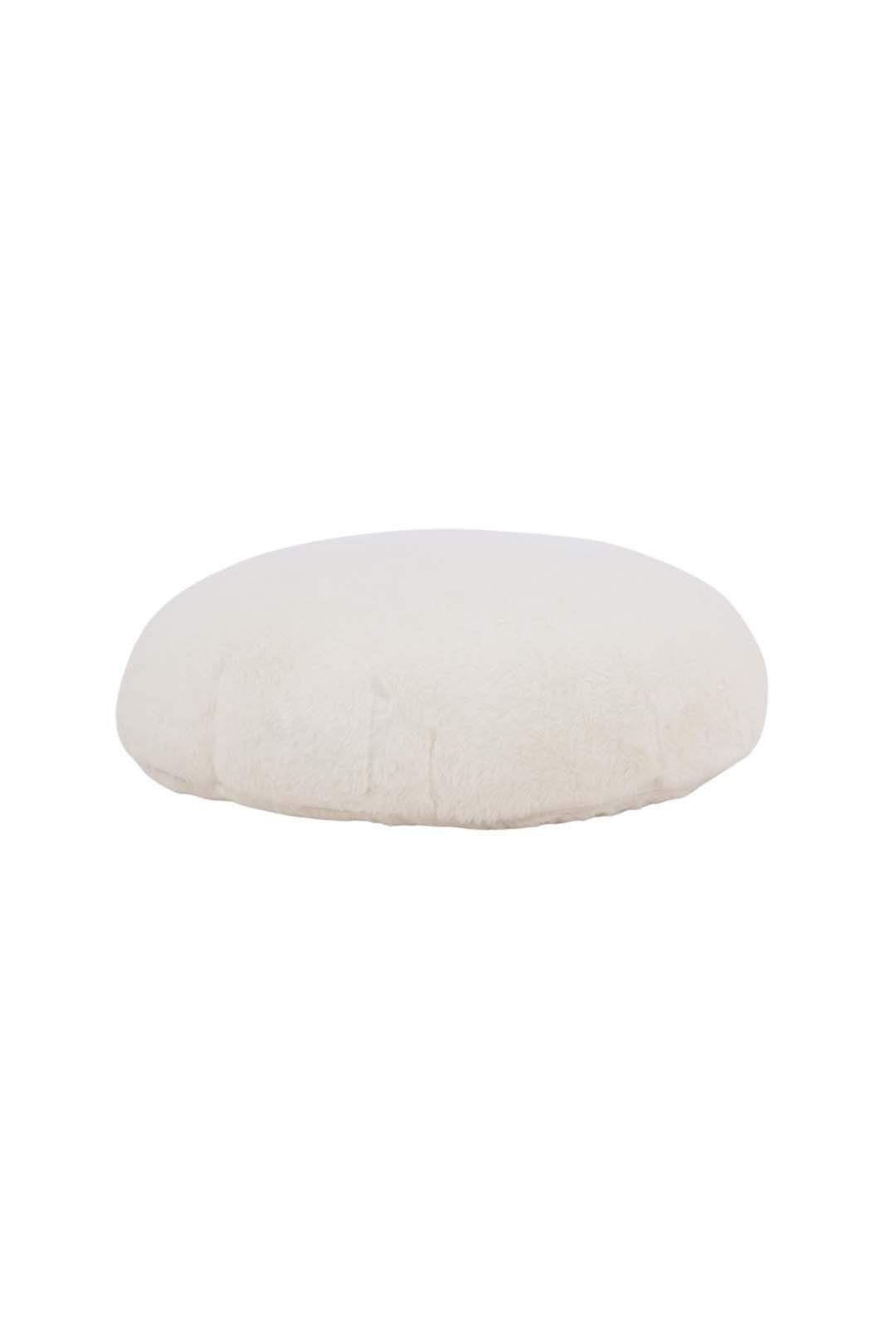 ebuy24 Pouf Ruston Pouf Wolle weiß.