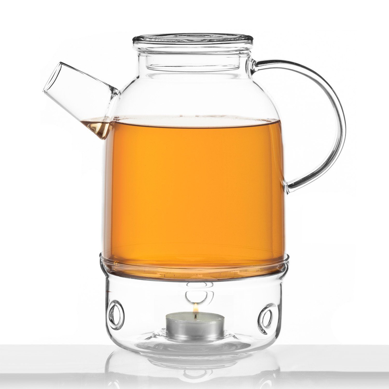 aus Borosilikat-Glas, Teekannen-Wärmer Stövchen Teekanne Teewärmer Dimono