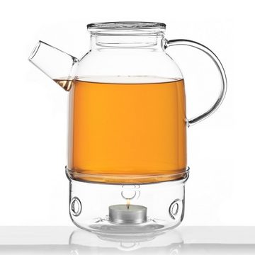 Dimono Teekanne Stövchen Teewärmer aus Borosilikat-Glas, Teekannen-Wärmer
