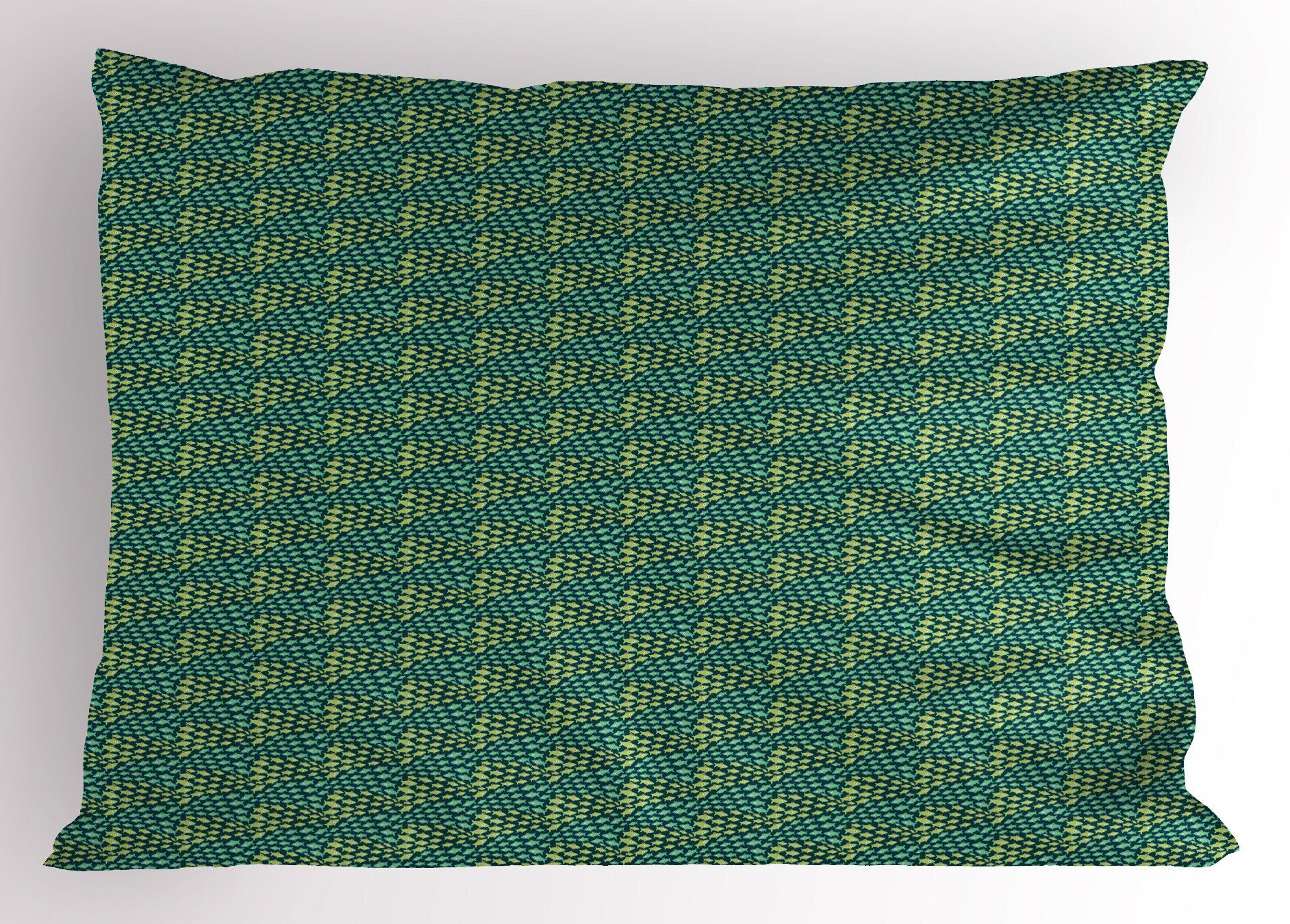 Kissenbezüge Dekorativer Standard Size Abakuhaus Stück), (1 Fisch Schwimmen Grüne Gedruckter Kopfkissenbezug, Farbtöne Fische