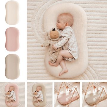 Novzep Babykissen Baby-Liegekissen für Neugeborene, weiche Baumwolle, atmungsaktiv, Baby-Nestschläfer, Baumwolle, Neugeborenenliege für Jungen und Mädchen