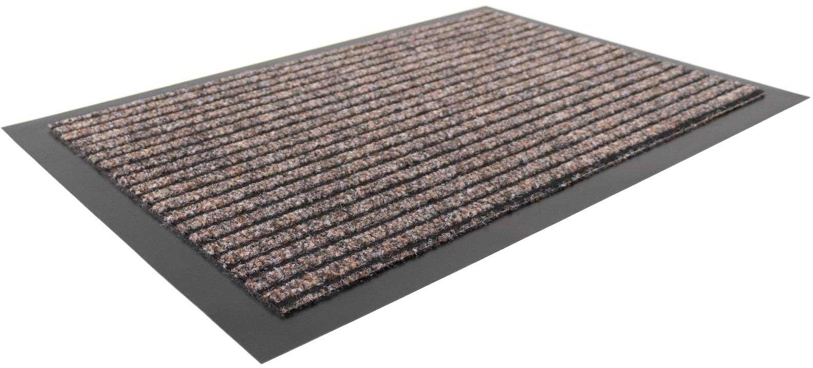 Fußmatte OSLO, Primaflor-Ideen in Textil, 8 Höhe: rutschhemmend, meliert, waschbar Schmutzfangmatte, gestreift, mm, rechteckig
