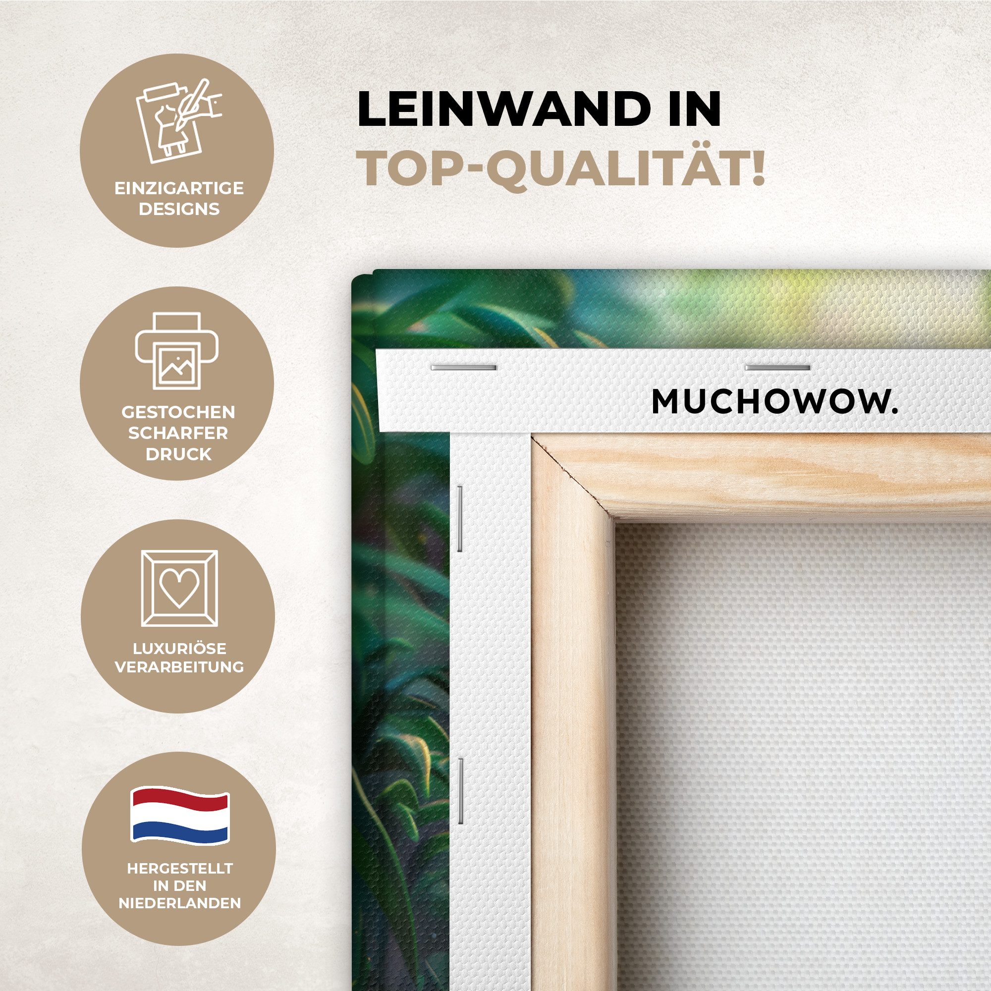 OneMillionCanvasses® Leinwandbild Katze - Tier - Natur, Fotodruck (1 St), K günstig online kaufen
