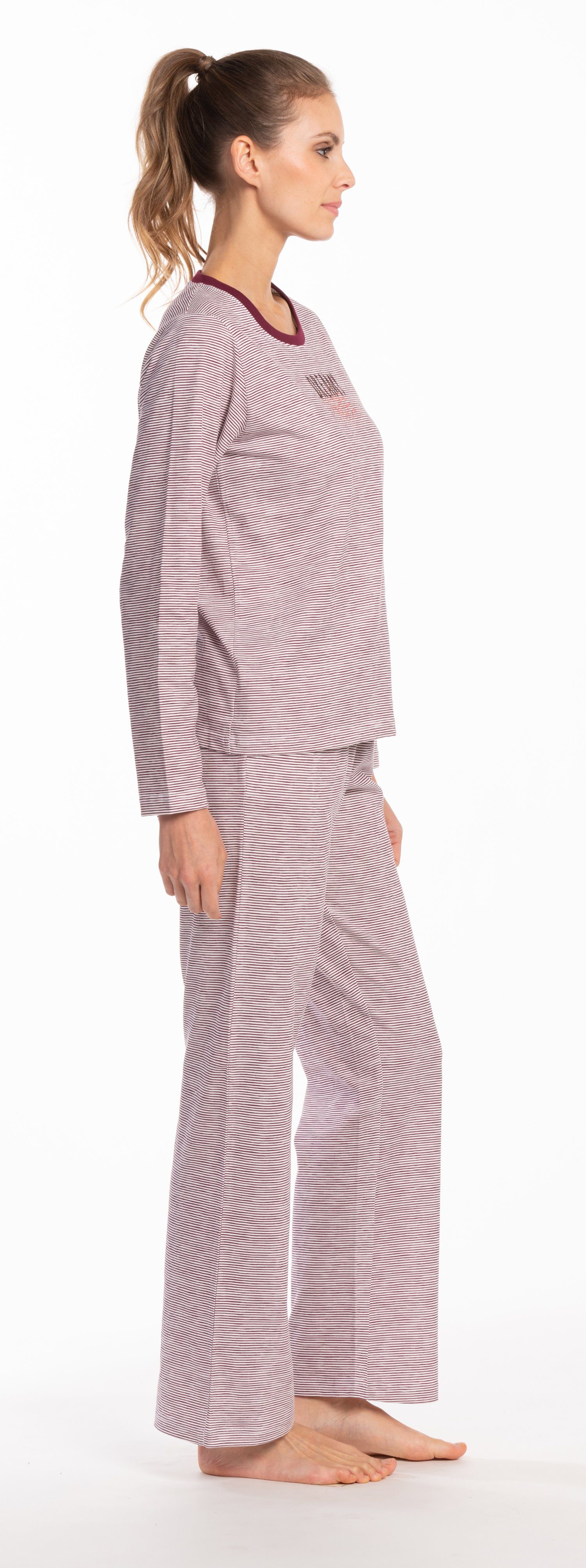 Schlafanzug Baumwolle (2 Damen Eskimo tlg) Schlafanzug