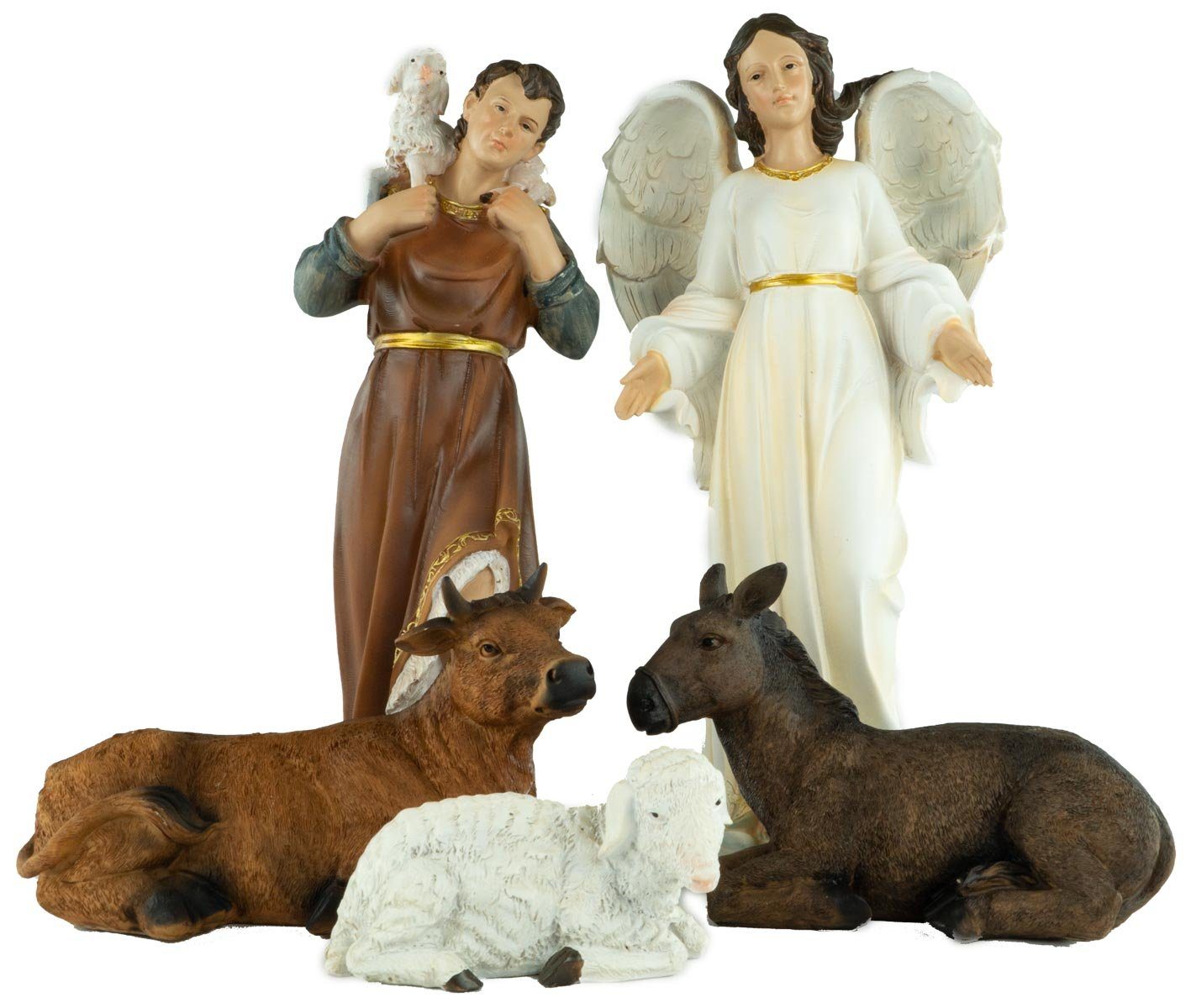 dekoprojekt Krippenfigur Krippenfiguren 12-tlg. K 276 (Set, 12 St., 12-tlg), große handbemalte Krippenfiguren – Bild 5 von 5