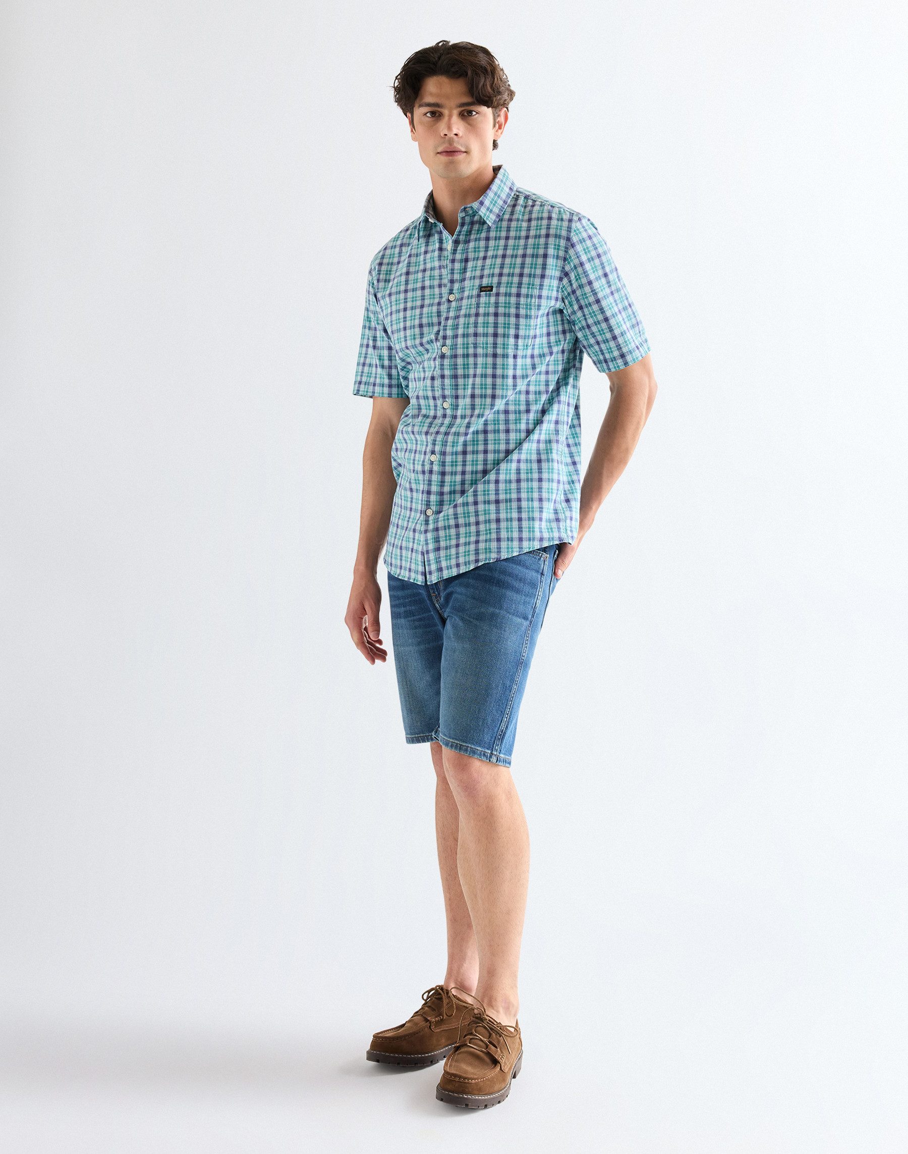 Wrangler 5-Pocket-Jeans WRANGLER TEXAS SHORTS stormforge blue 112377789 - TOUGHLITE