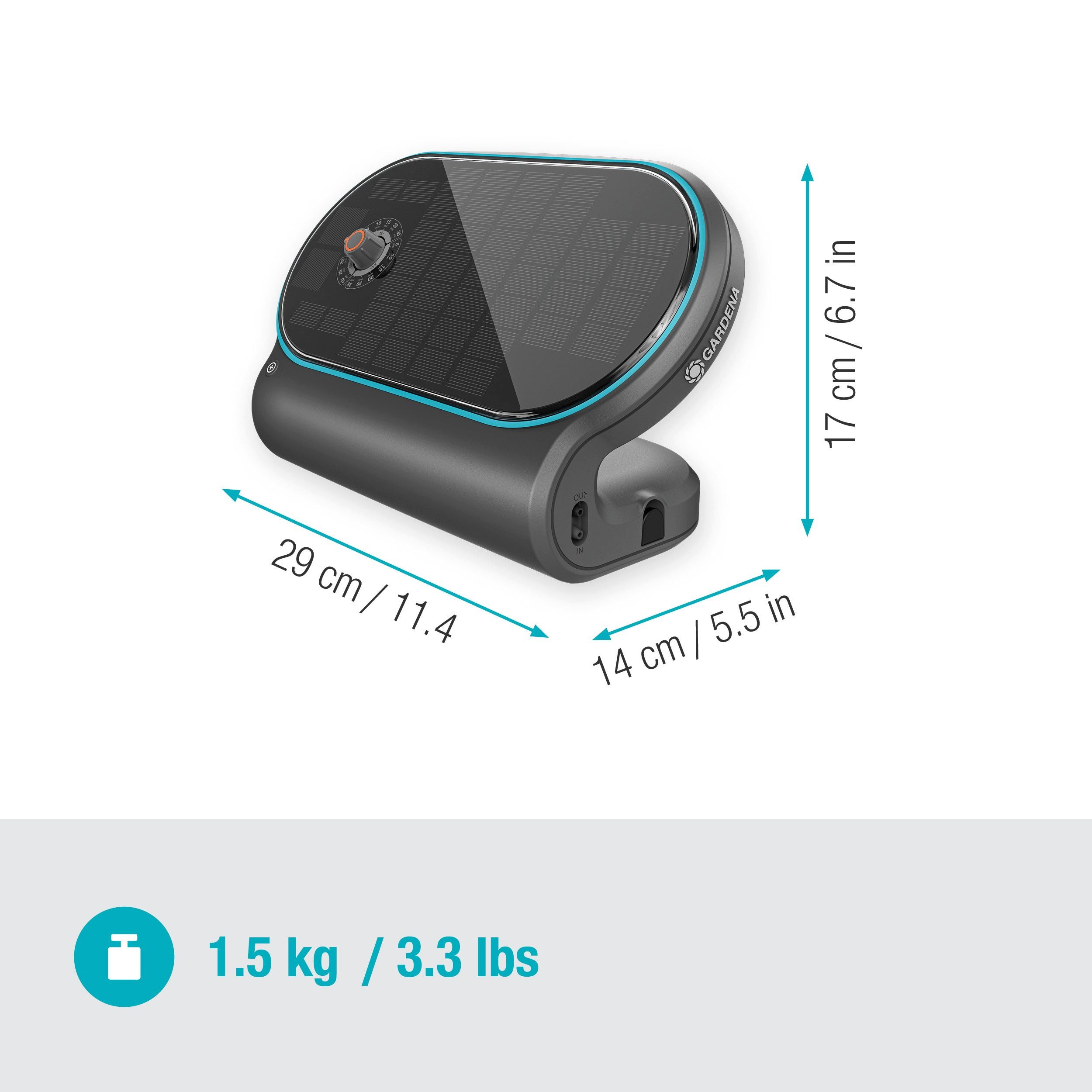 GARDENA AquaBloom L Solar Irrigation Control Set, Automatic Watering