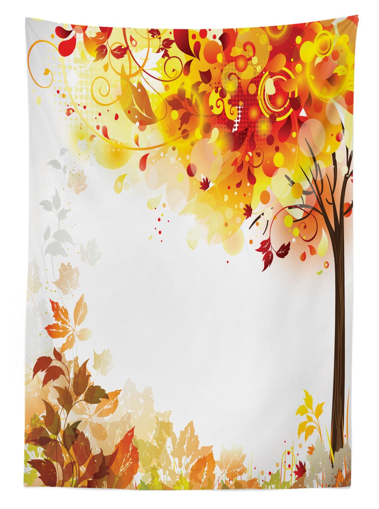 den Klare Baum Herbst Farben, Abakuhaus Außen Waschbar geeignet Bereich Farbfest Tischdecke Für Abstrakt Herbstsaison
