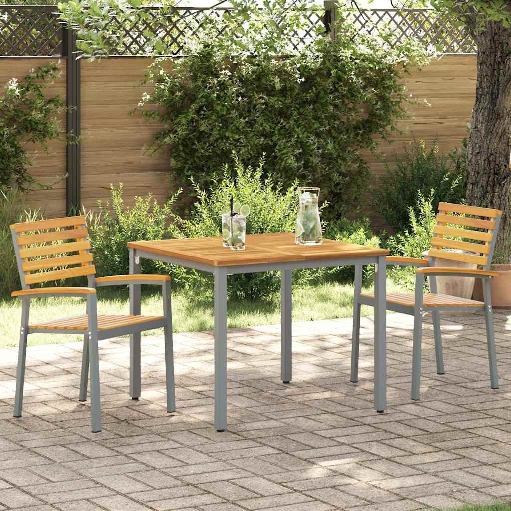 vidaXL Gartenstuhl Gartenstuhl 2 pcs Braun 56 x 57 x 87 cm Massivholz (2 St)