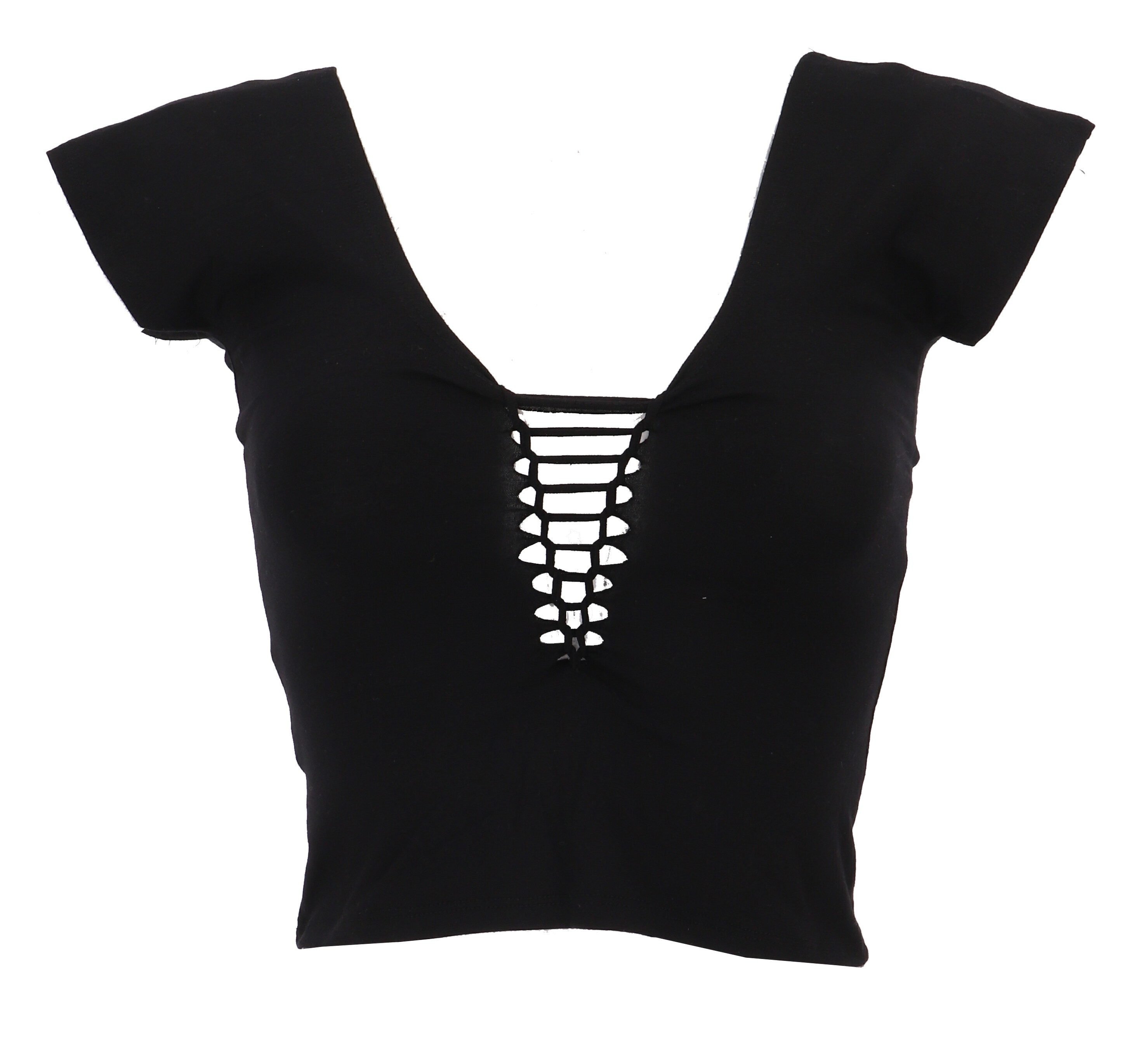 Guru-Shop T-Shirt Bauchfreies Goa Psytrance Pixi günstig online kaufen