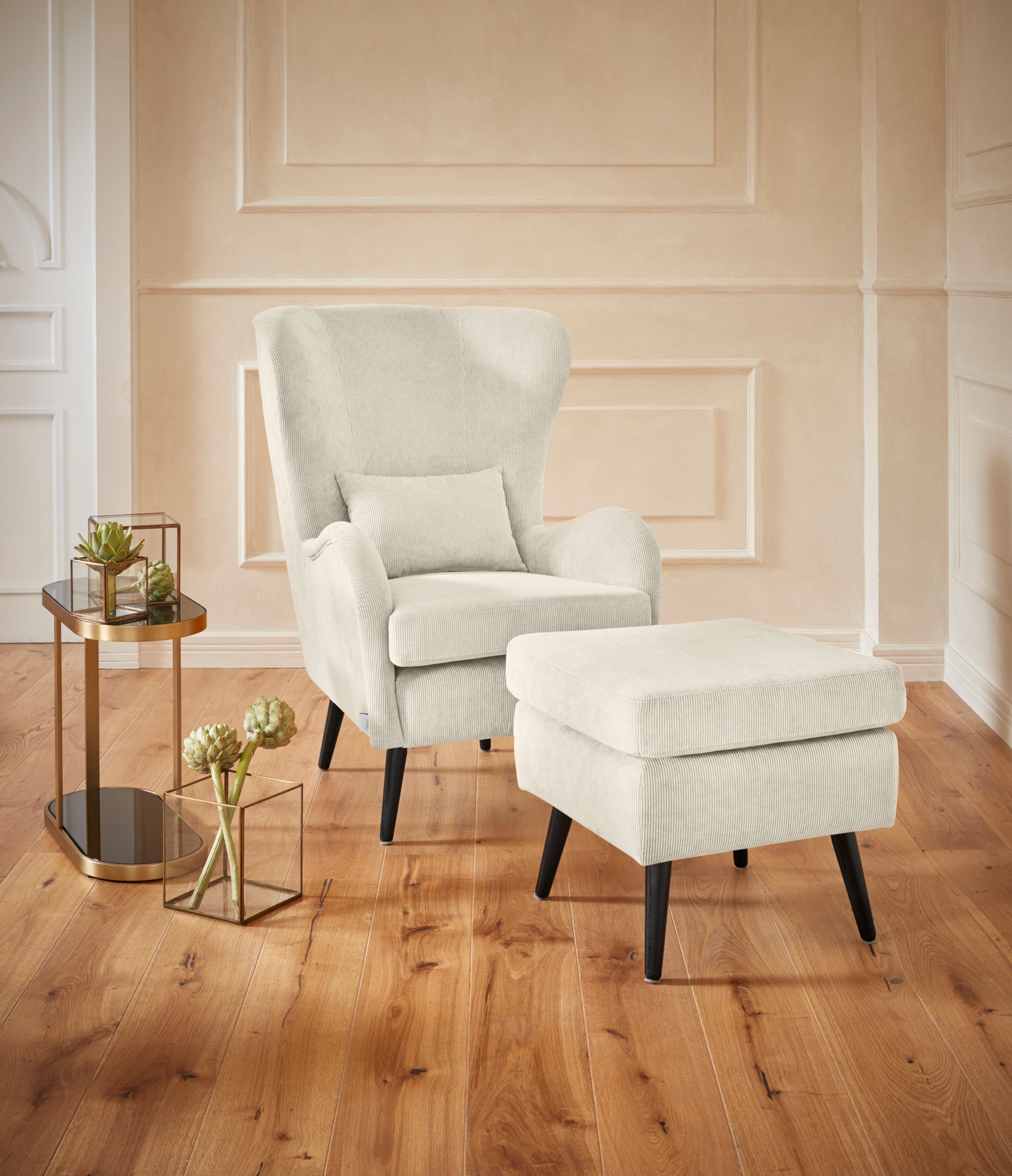 Home affaire Sessel Salla auch in Fellimitat und Feincord, viele Bezugsarte günstig online kaufen