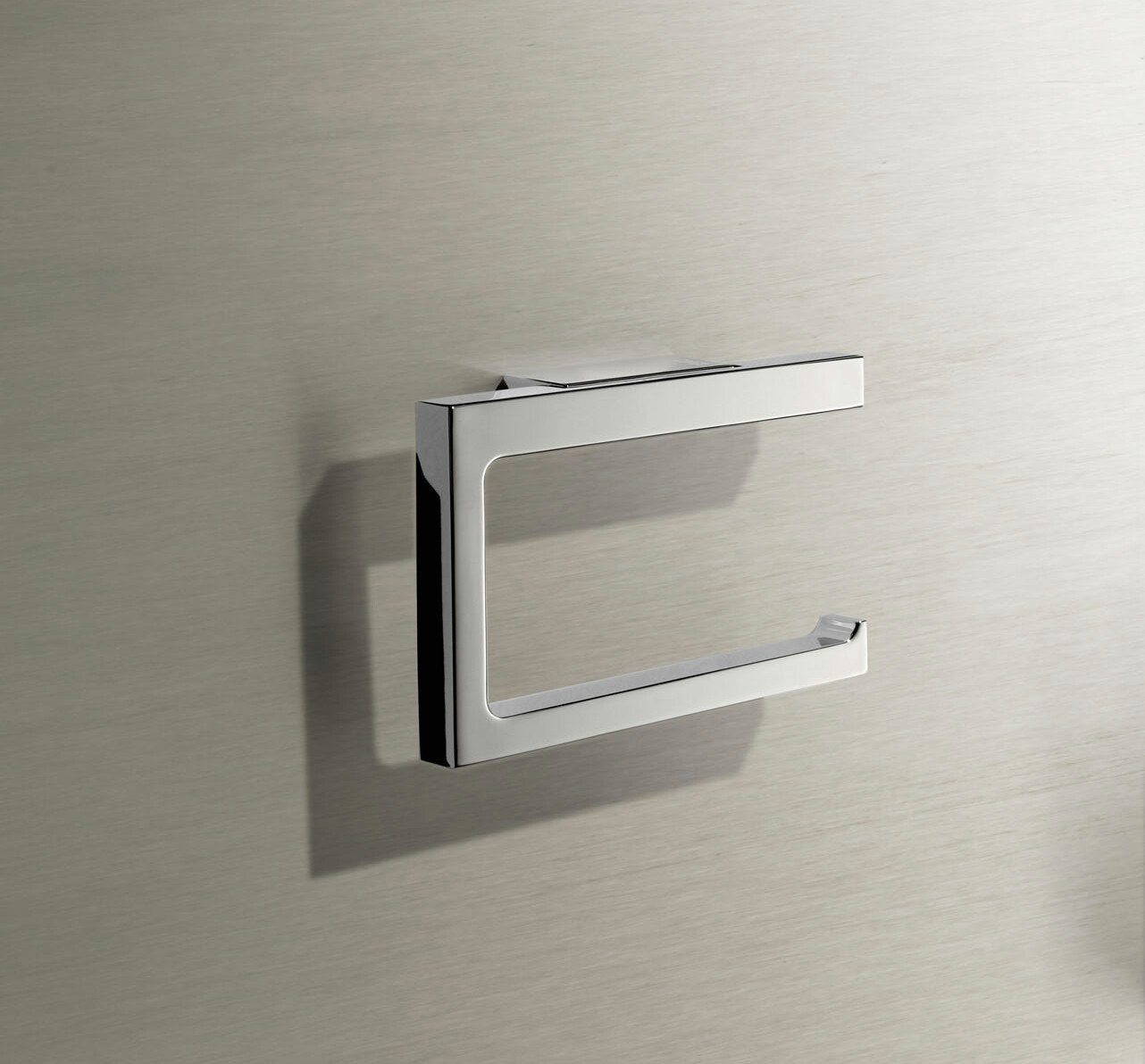 Keuco Toilettenpapierhalter Edition 11, aus Metall, hochglanz-verchromt, offene Form, WC-Rollenhalter