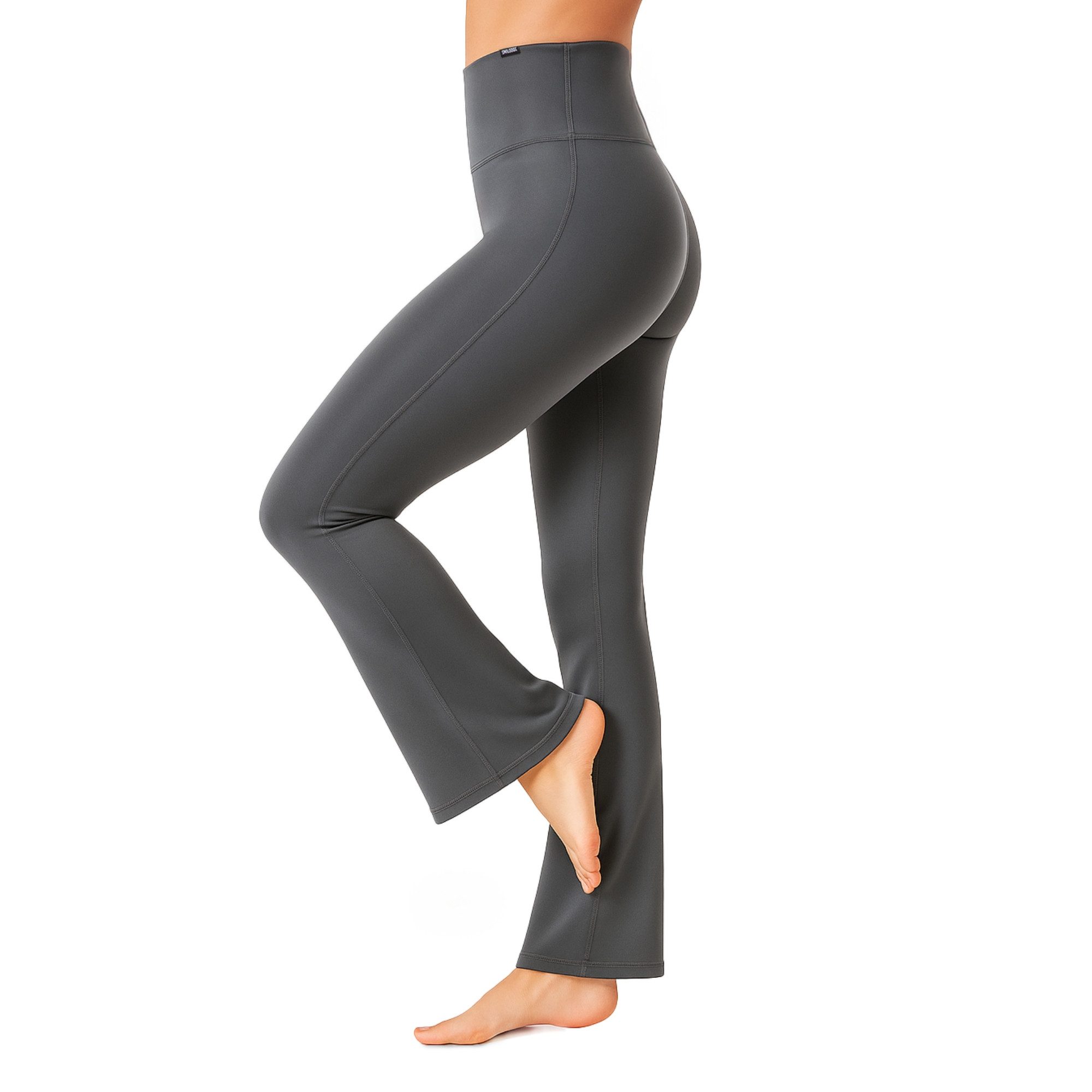 Smilodox Leggings Loreen, Flared Seamless Sportleggings, Schlaghose, Blickdicht Slim Fit Booty Yogahose, Elastisch Fitnessleggings, Gym, Freizeit