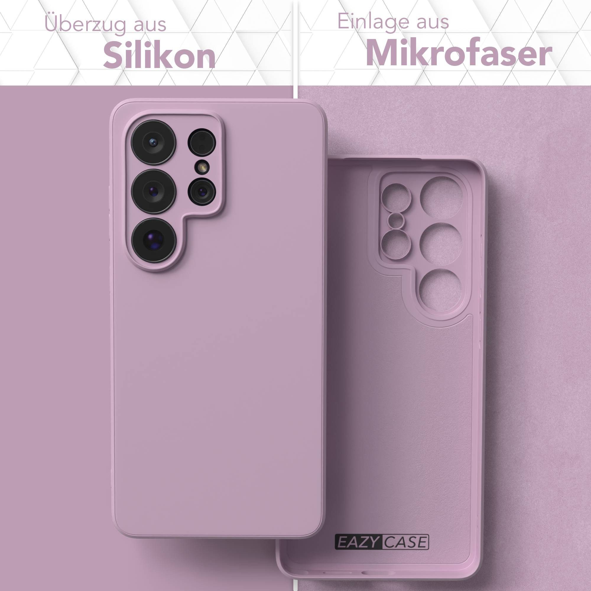 EAZY CASE Handyhülle TPU Hülle für Samsung Galaxy S26 Ultra 6,9 Zoll, Hülle mit Kameraschutz Handycase Soft Smart Slimcover Lila / Flieder