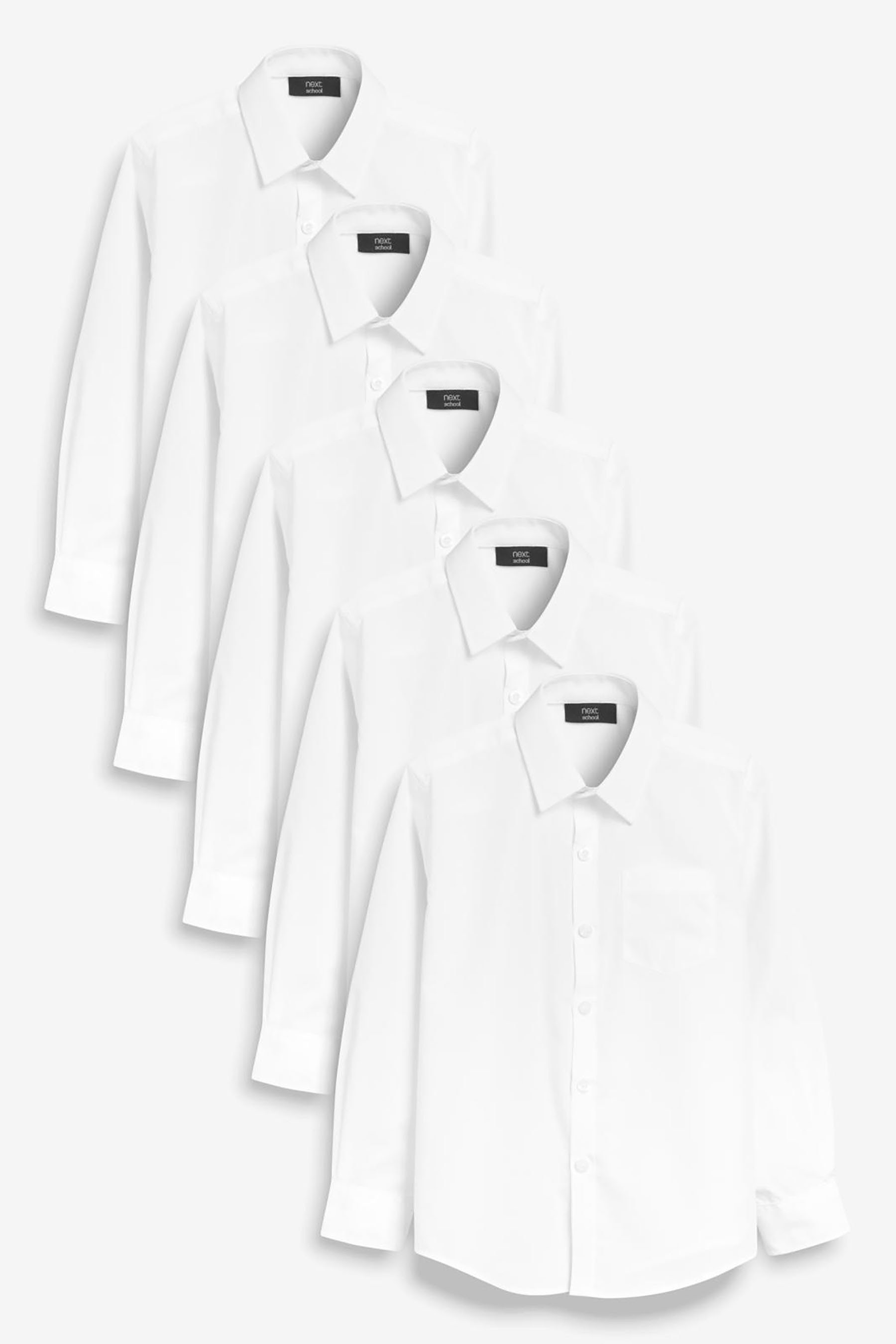 Langarmhemd Langarmhemden im Slim-Fit (3 - 16 Jahre), 5er-Pack