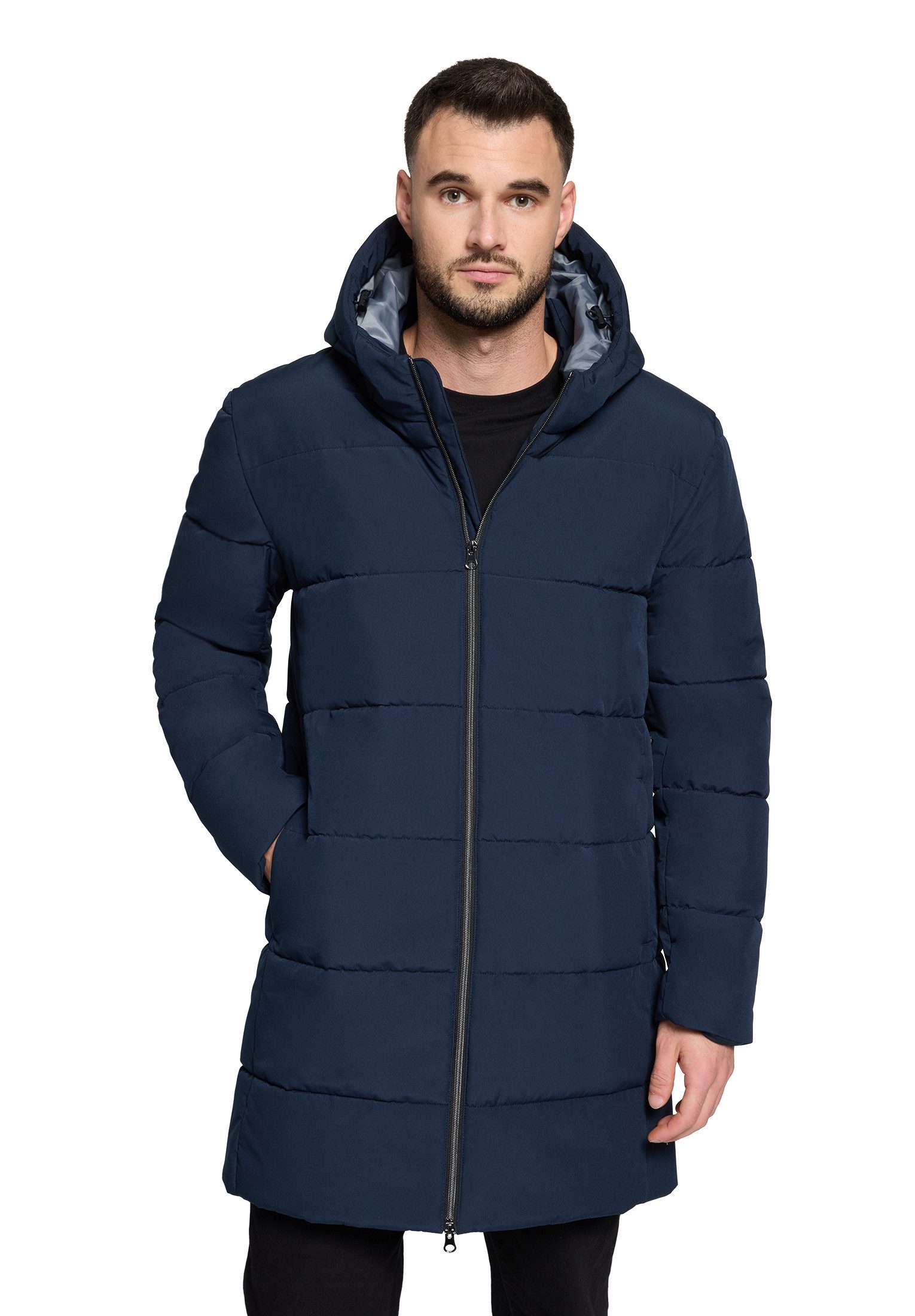 VOICE Outdoorjacke Herren Winterjacke Wintermantel mit Kapuze