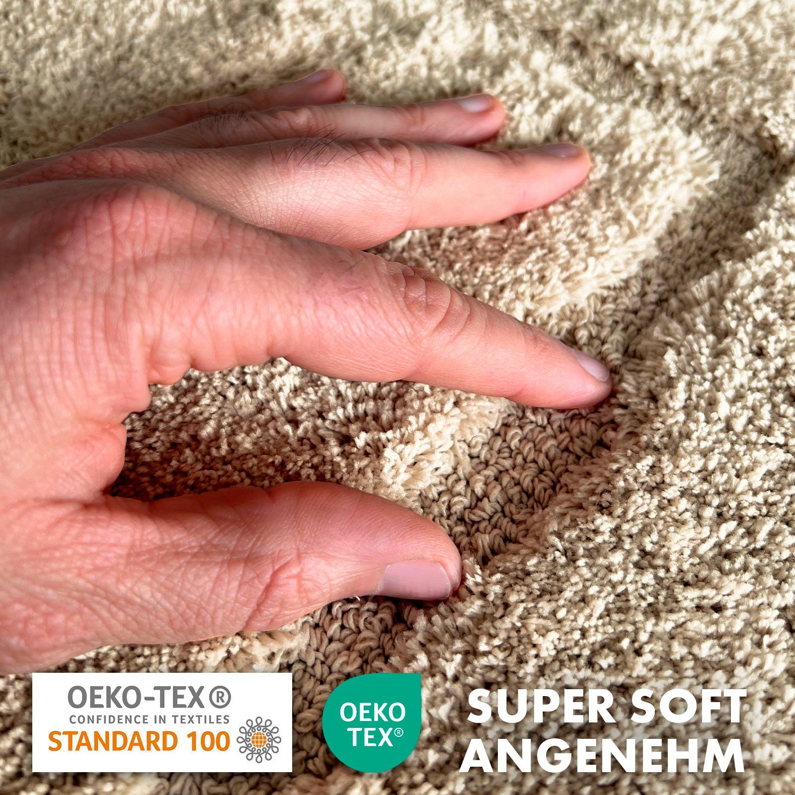 Kubus Badematte Atlas, Rutschhemmende Rückseite, Reckteckig, Polyester, In günstig online kaufen