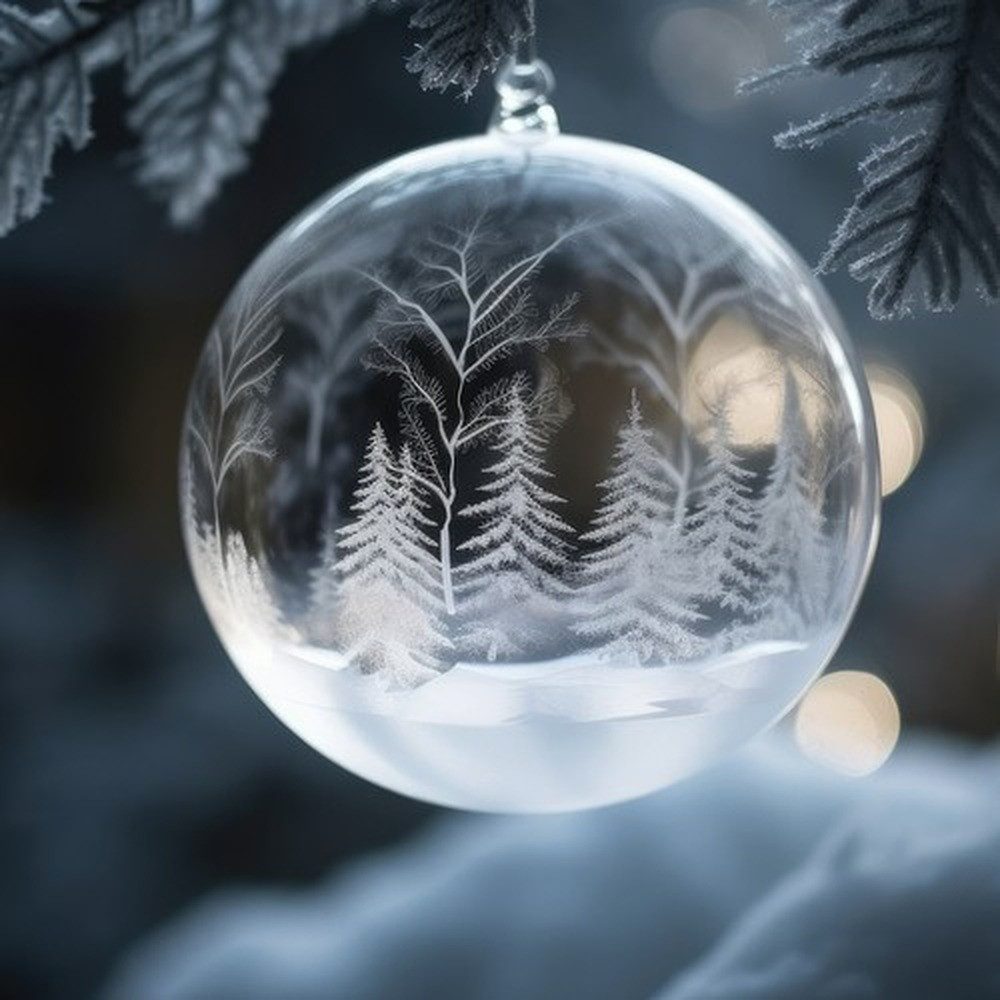 Ruhhy Weihnachtsbaumkugel Acrylkugeln Bastelkugeln (5 St), Acryl statt Glas, reduziert Verletzungsrisiko