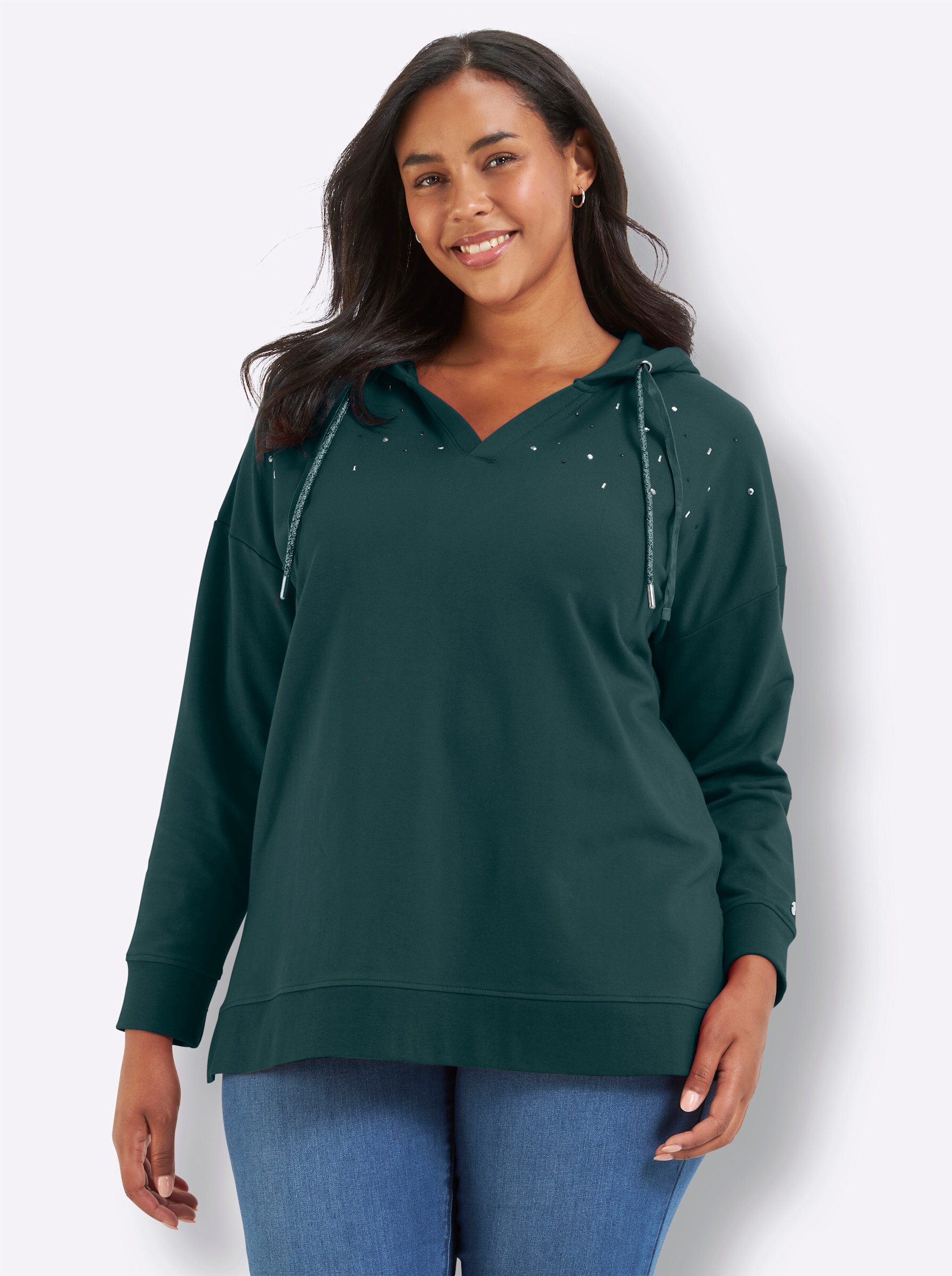 Sheego Sweater Sweatshirt Langarm