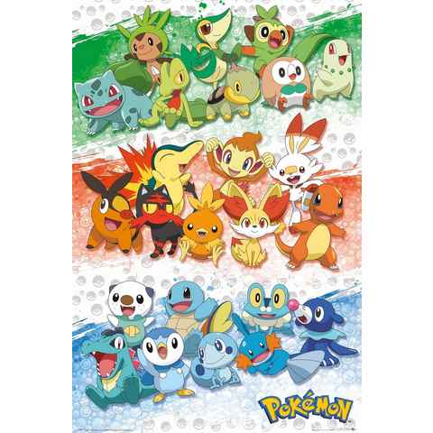 GB eye Poster Pokémon Poster First Partners 61 x 91,5 cm