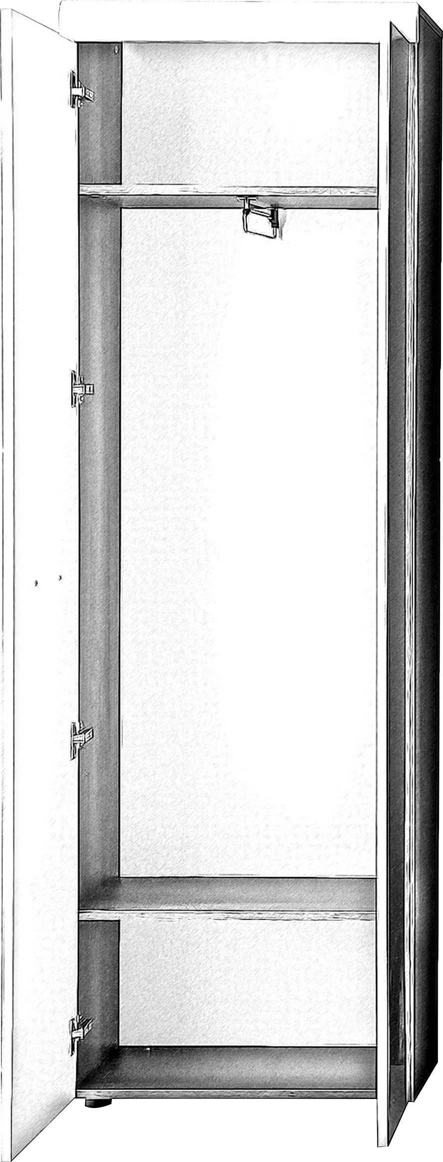 Garderobenschrank 60,8 ca. cm INOSIGN Hometrend Breite LIRO