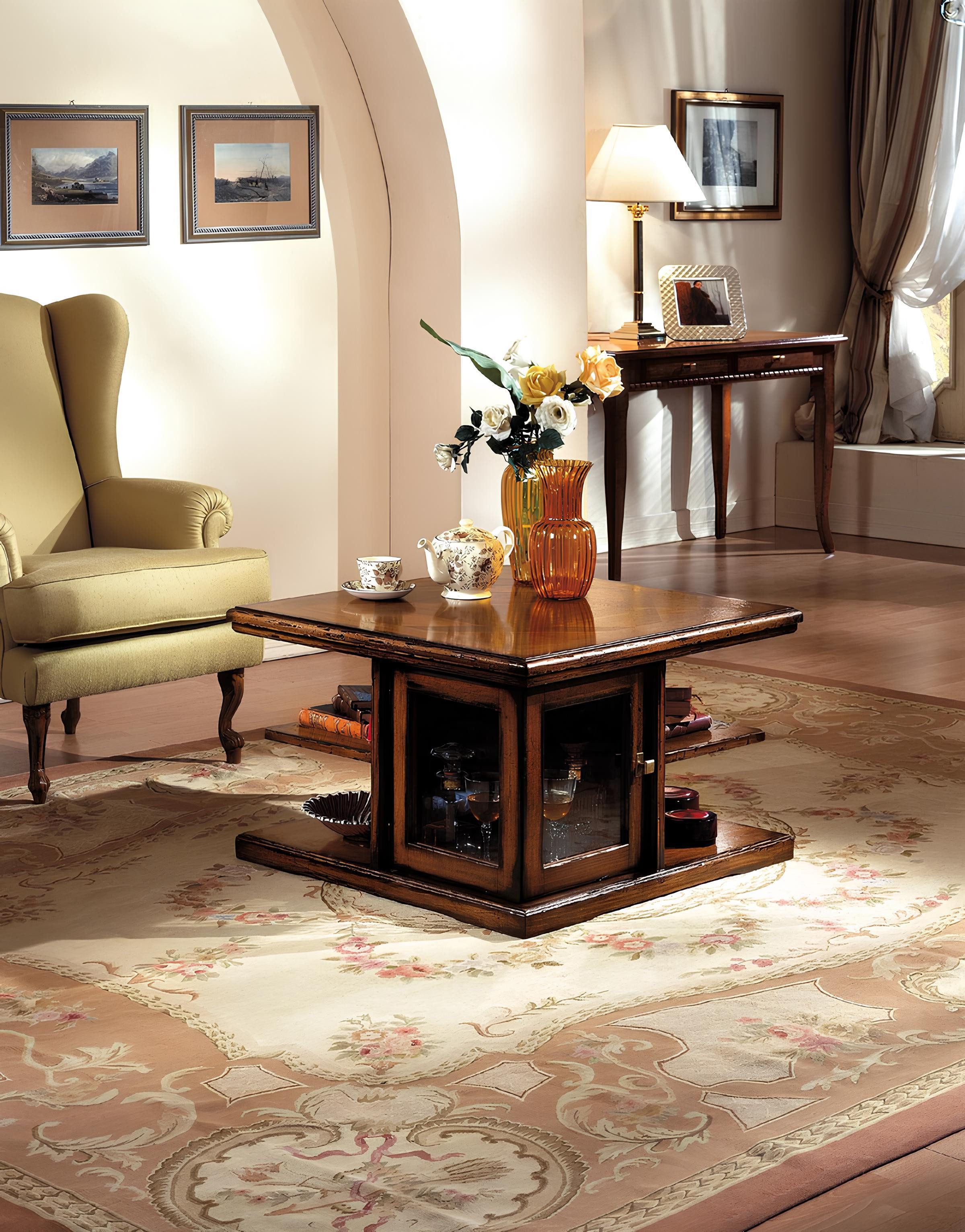 Xlmoebel Couchtisch Moderner Designer Wohnzimmertisch aus Holz mit klaren Linien (Packung, Couchtisch), Hergestellt in Europa
