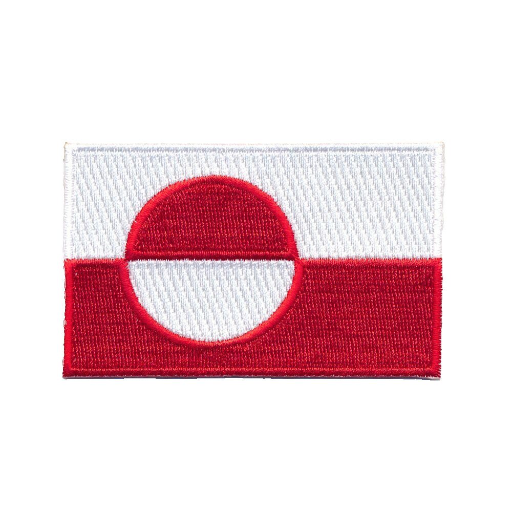 hegibaer Aufnäher 3 Grönland Nuuk Dänemark Flaggen Patches Aufnäher Aufbügler Set 1165, (3 Stück, 3-tlg), Gute Qualität