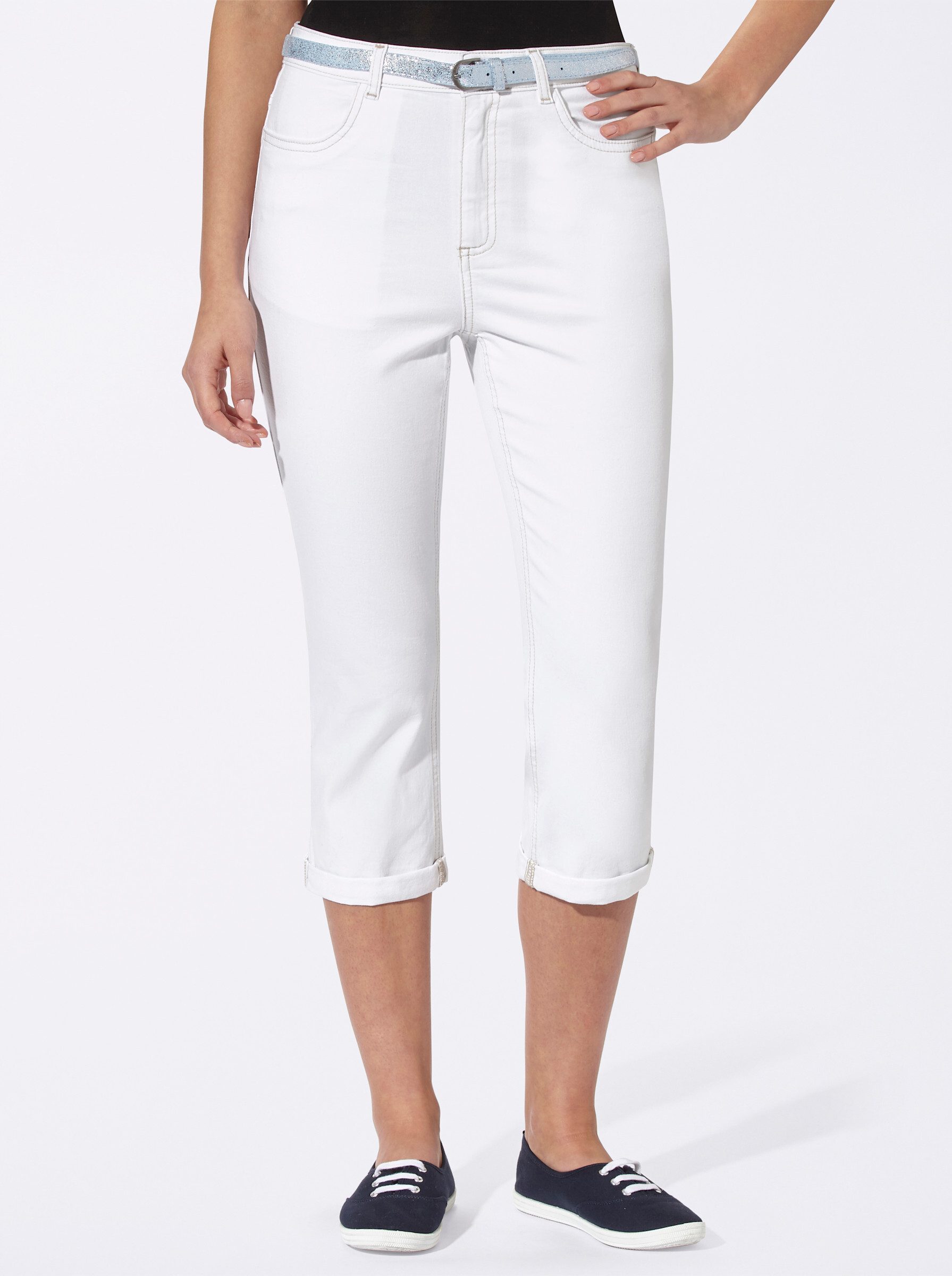 Sieh an! Jeansshorts Capri-Jeans komfortabel günstig online kaufen