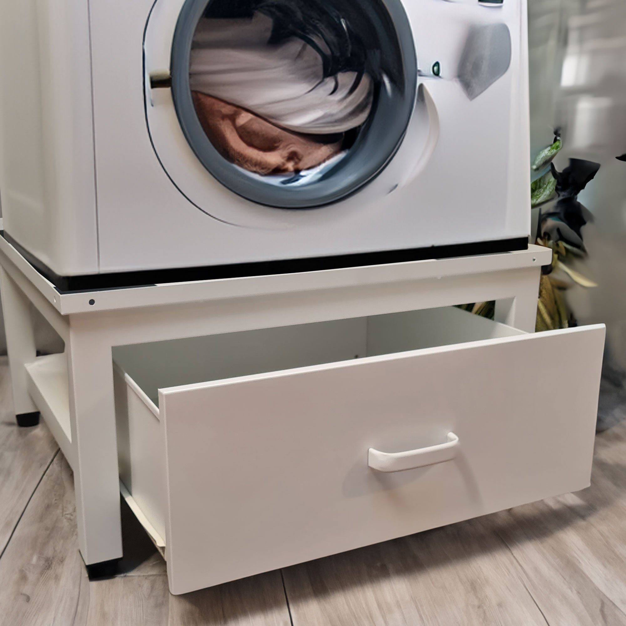 osoltus Waschmaschinenuntergestell Waschmaschinen Untergestell Podest für Waschmaschine Schublade SOFT