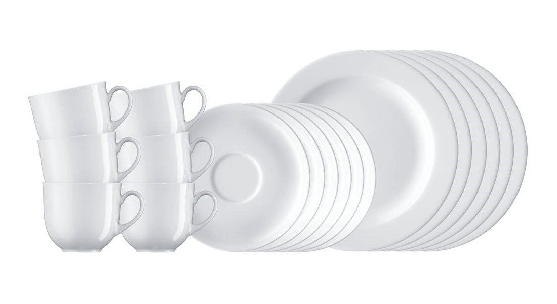 ARZBERG Kaffeeservice Kaffee-Set 18-tlg. - FORM 1382 (ZUVOR ARZBERG) Weiß - 1 Set