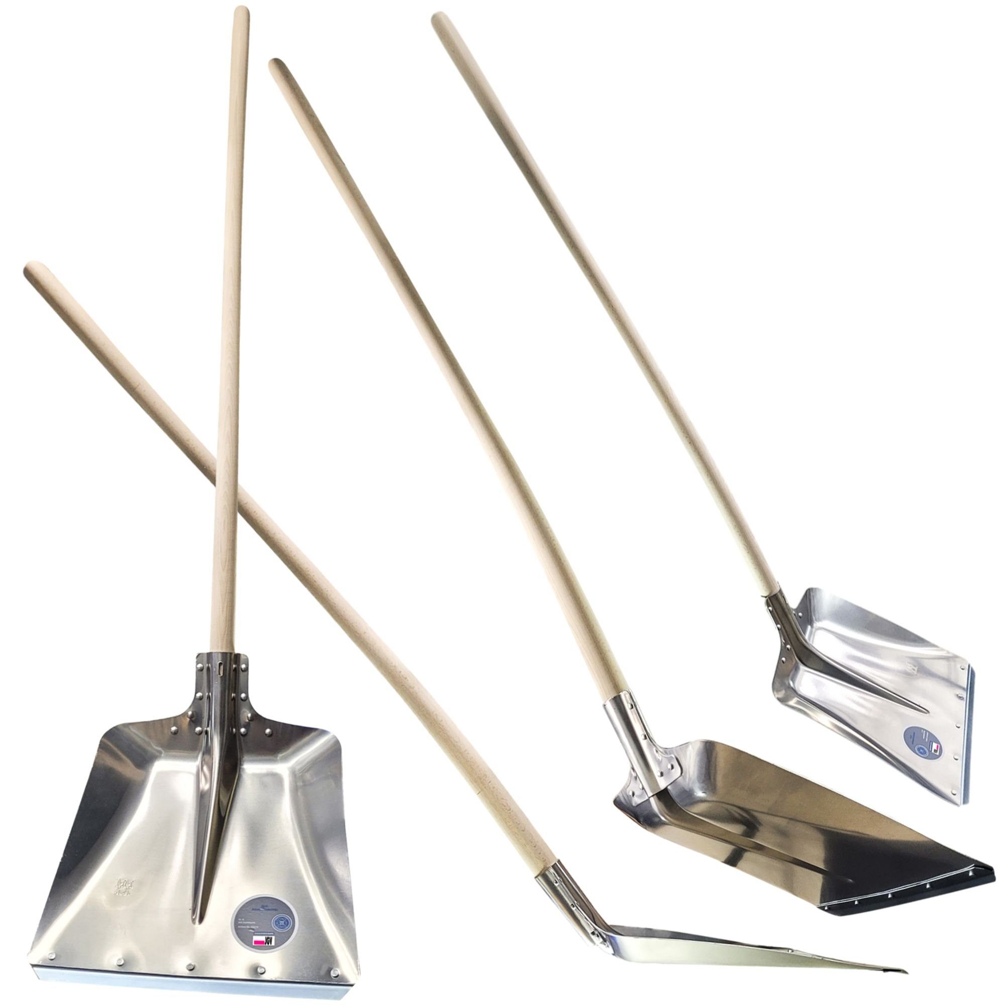 BauSupermarkt24 Schneeschieber Alu-Randschaufel Gr. 9 mit Stiel