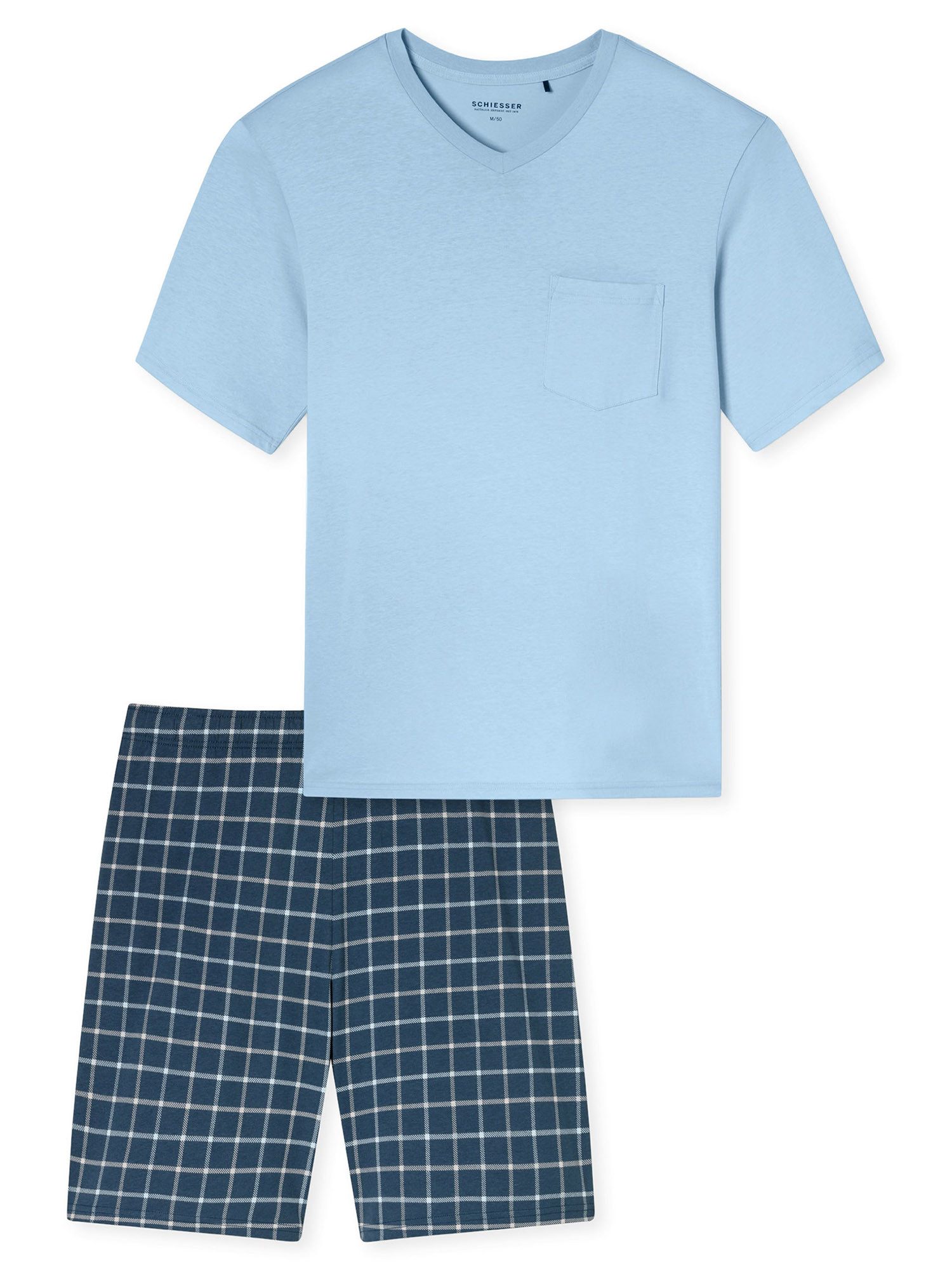 Schiesser Pyjama V-Ausschnitt - Comfort Essentials günstig online kaufen