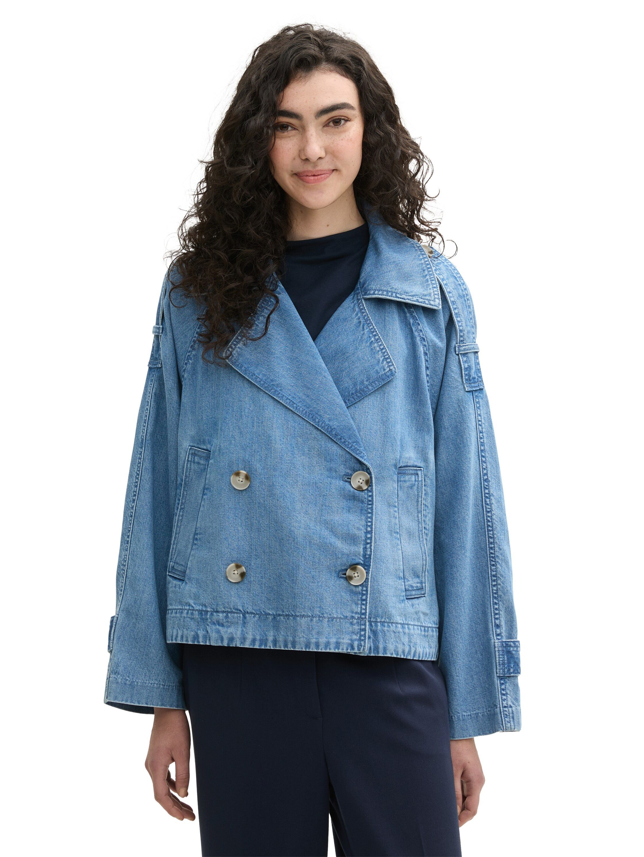 TOM TAILOR Denim Jeansjacke mit verstellbaren günstig online kaufen