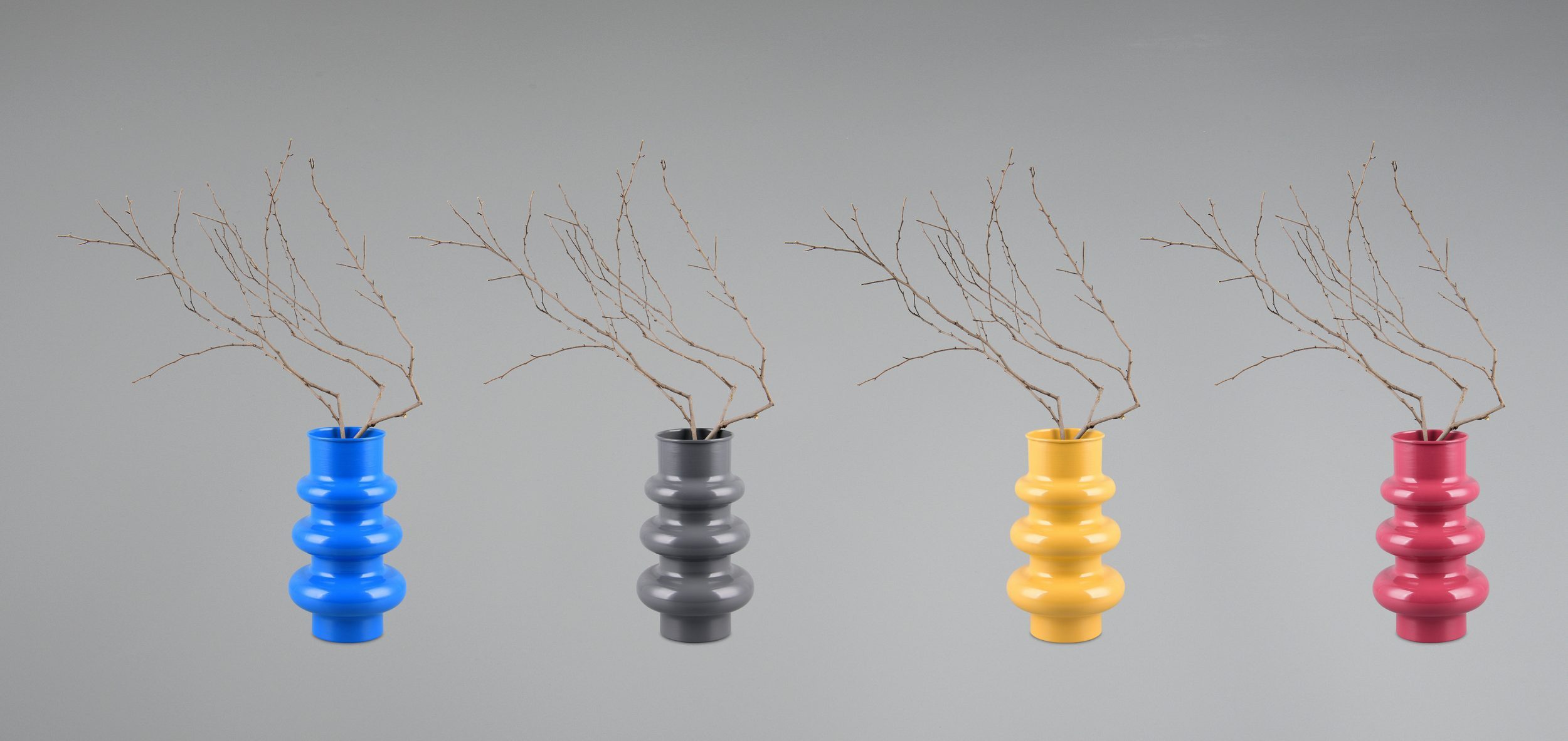 furnling Dekovase Loop (1 St), moderne Vase in organischer Form, Höhe 30,7 cm, grau