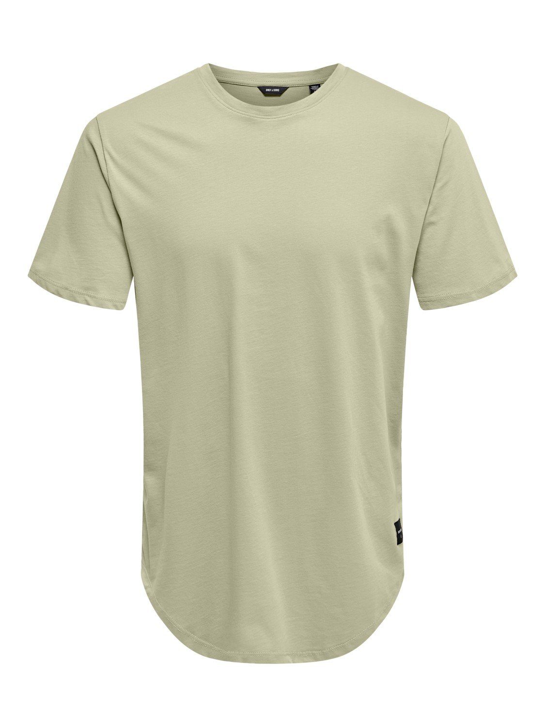 ONLY & SONS Hellgrün Basic T-Shirt in Kurzarm Stretch Rundhals (1-tlg) Shirt ONSMATT Langes T-Shirt 3971