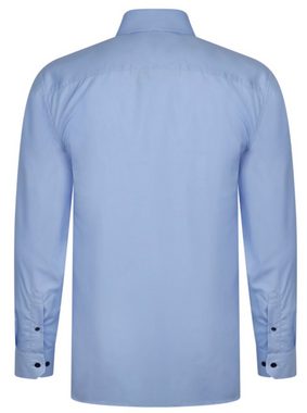 Huber Hemden Langarmhemd HU-0449 Kontraststoff, Regular Fit-bequemer Schnitt, Made in EU